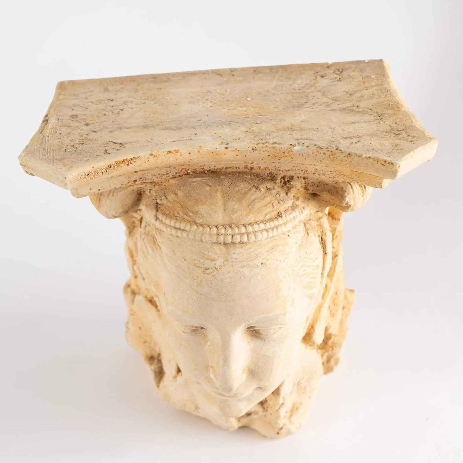 Vintage Goddess Plaster Wall Shelf - 5