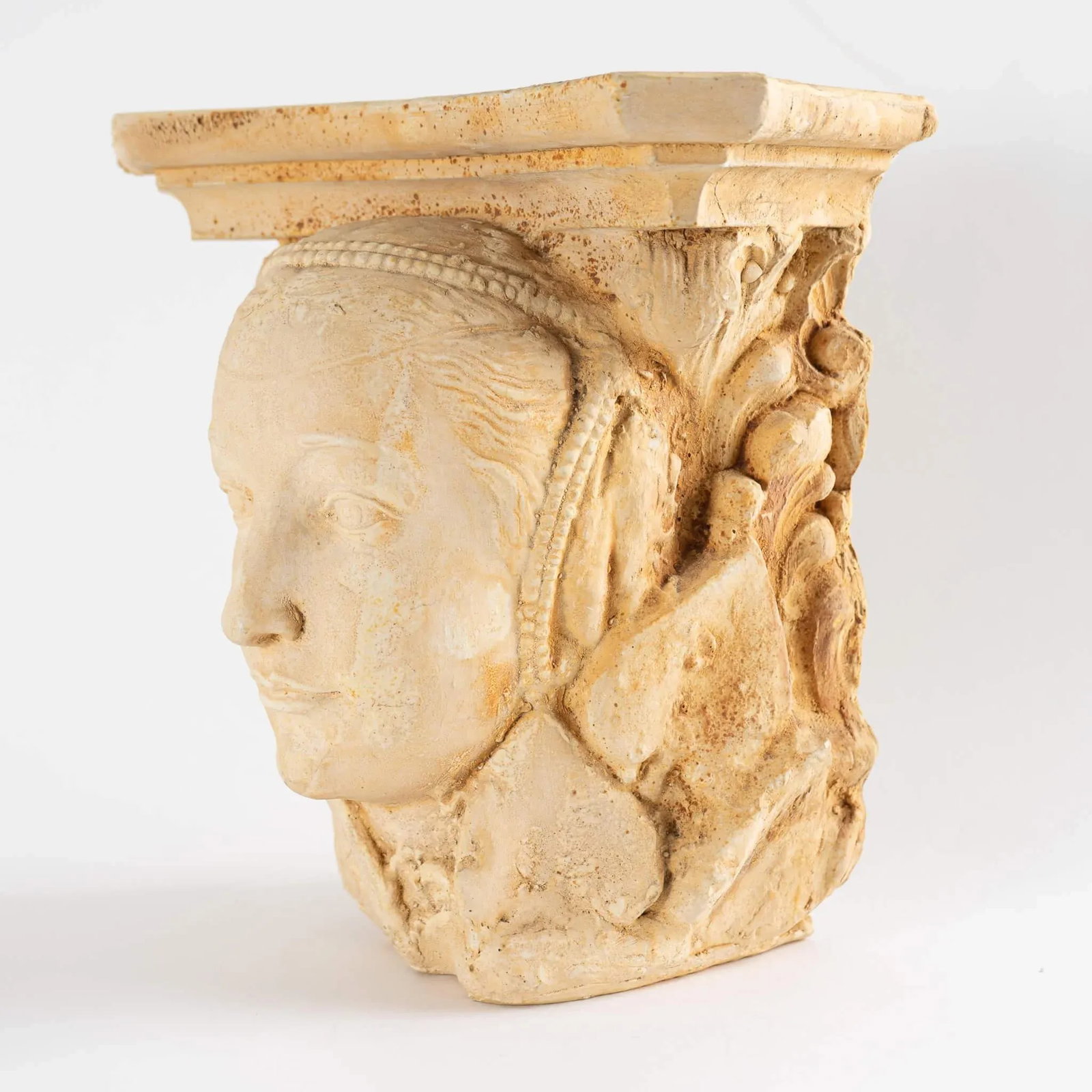 Vintage Goddess Plaster Wall Shelf - 7