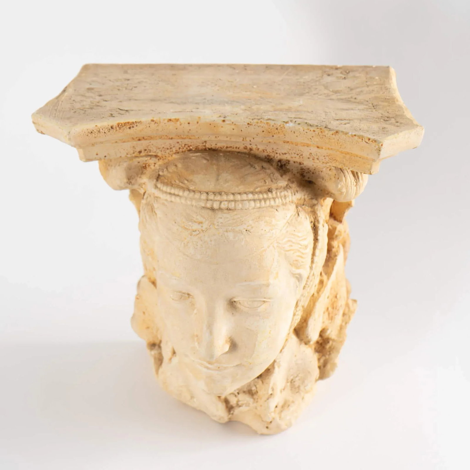 Vintage Goddess Plaster Wall Shelf - 8