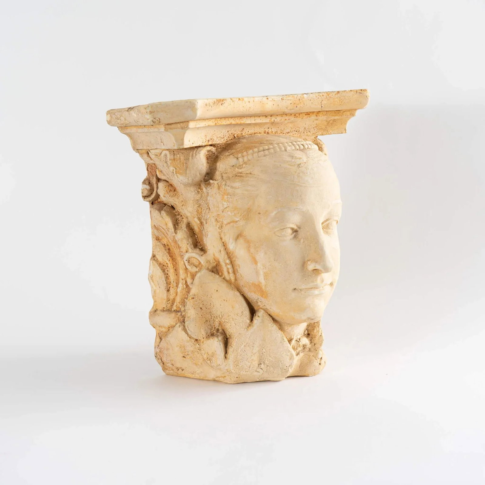 Vintage Goddess Plaster Wall Shelf - 9