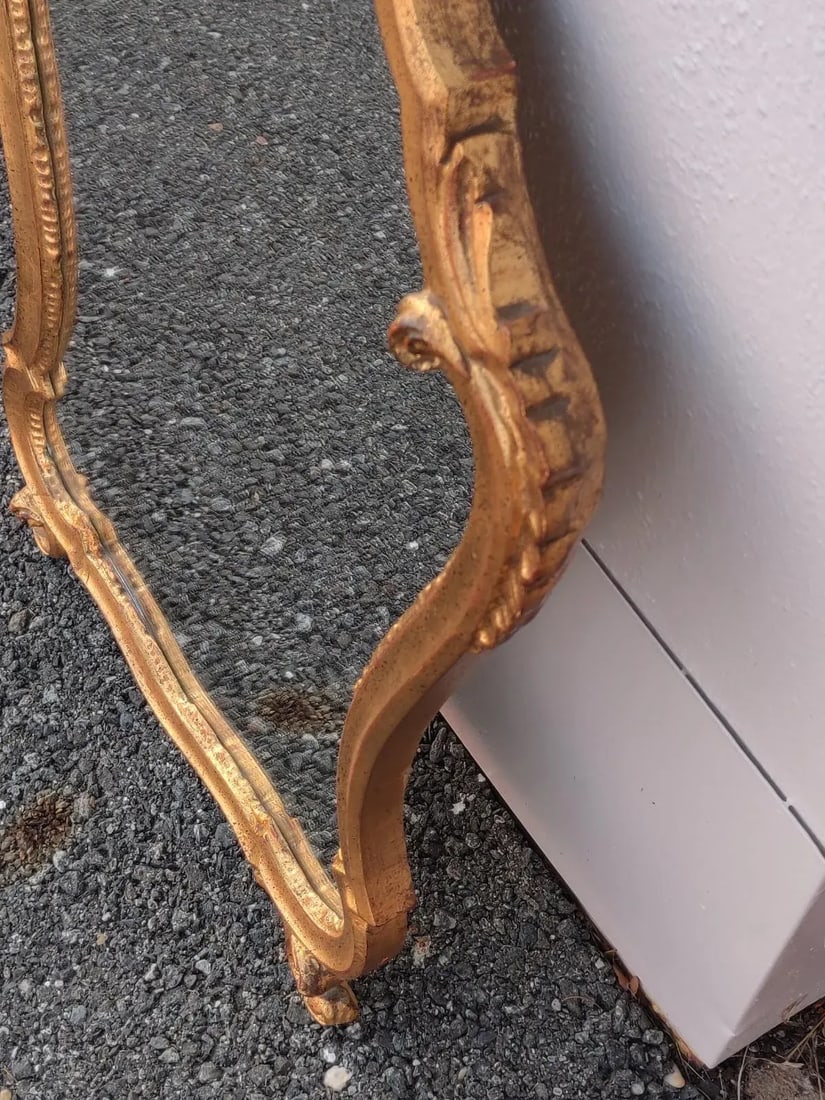 Louis Xv Style Gilded Mirror - Early 20th Century - 6