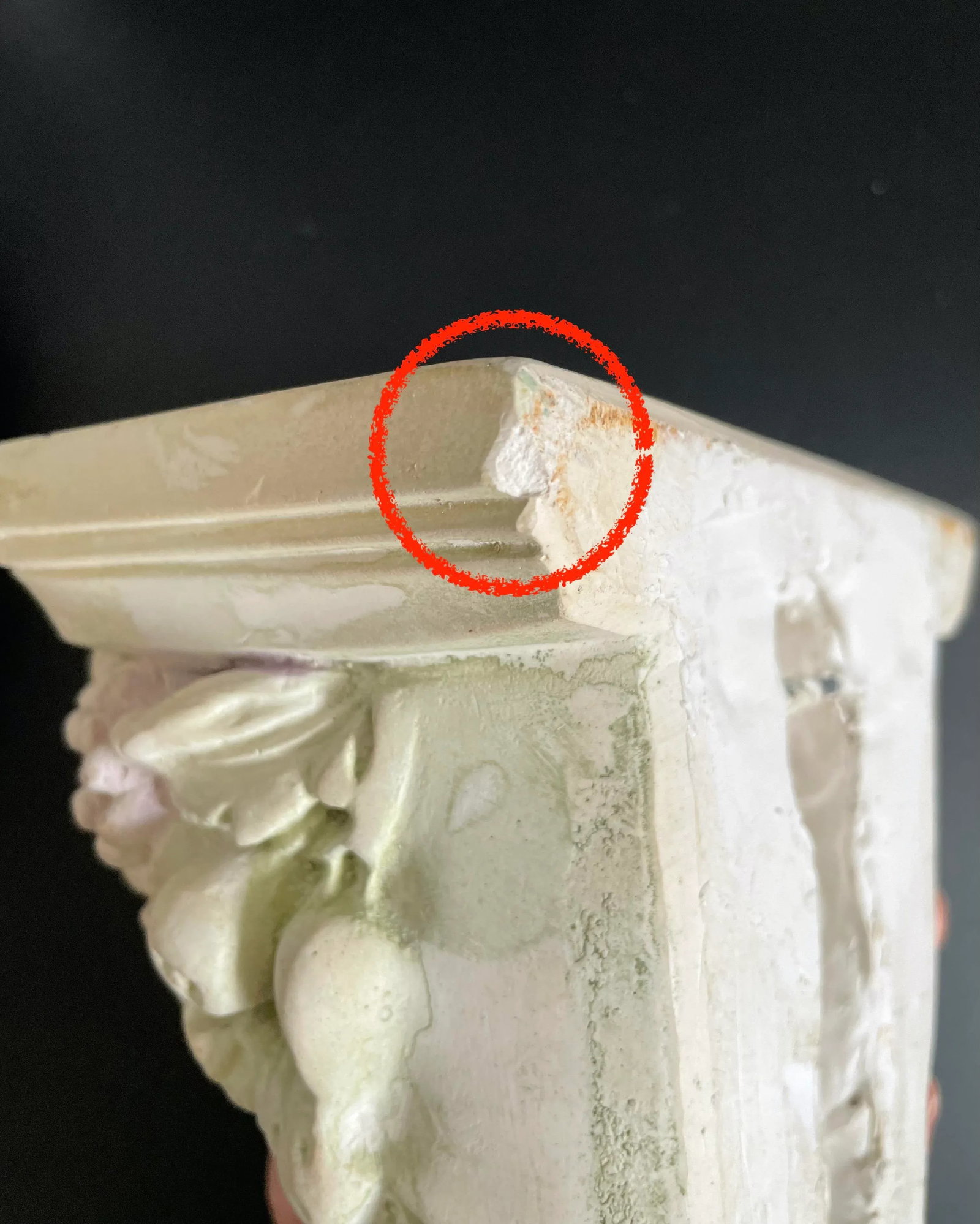Vintage Italian Neoclassical Maiden Plaster Corbels Wall Brackets - a Pair - 11