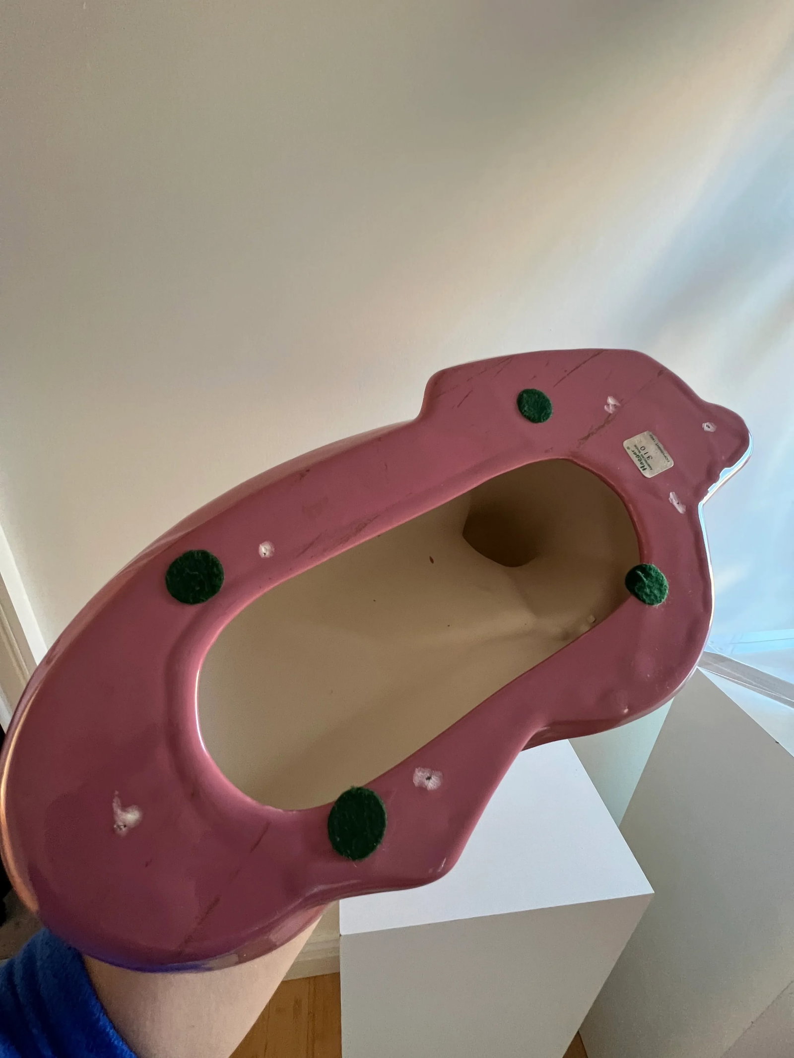 1980s Postmodern Pink Ceramic Cat Sculpture by Haeger - 5