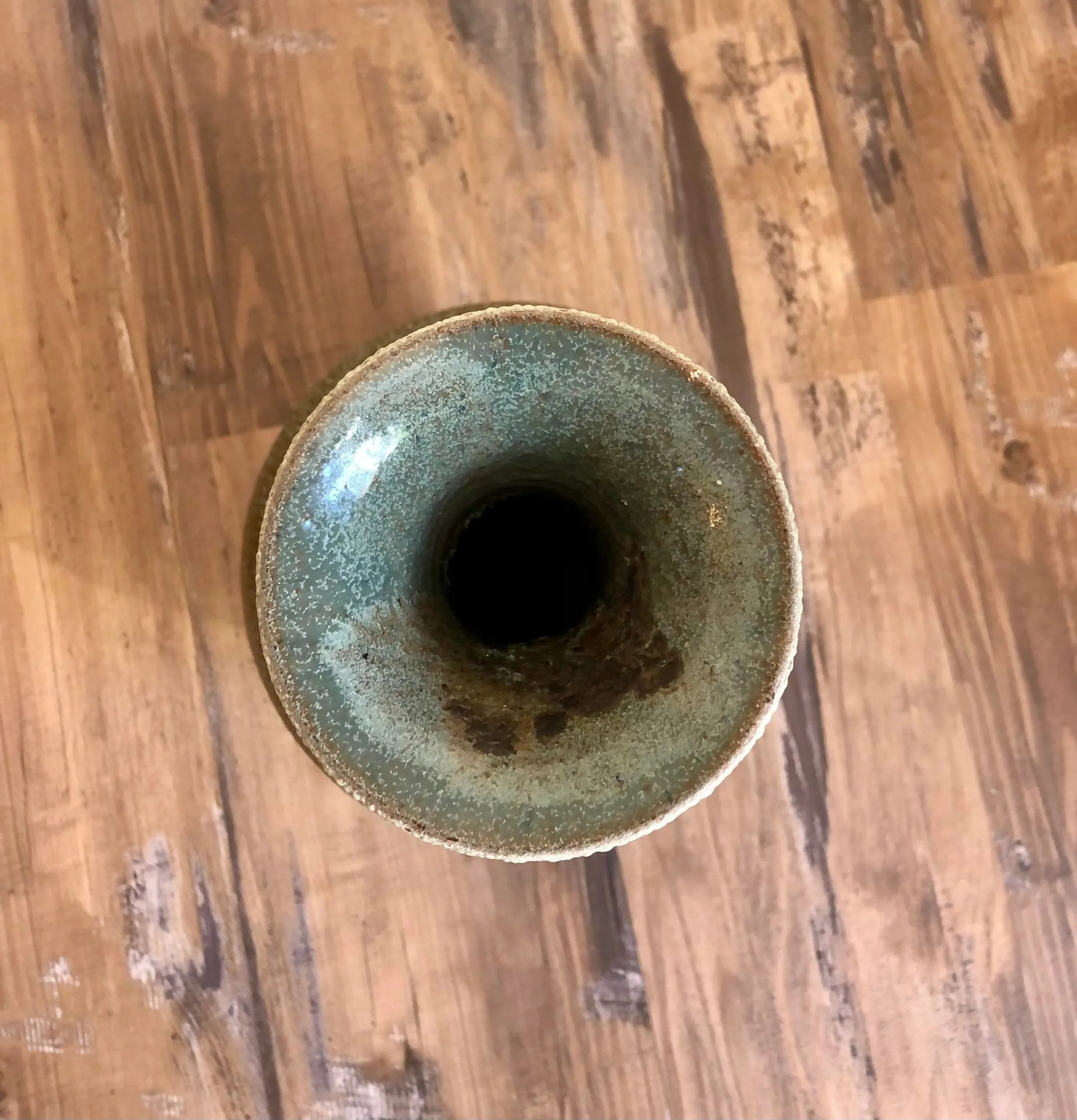 Mid Century Large Studio Glazed Schwenk Tall Vintage Pottery Vase - 5