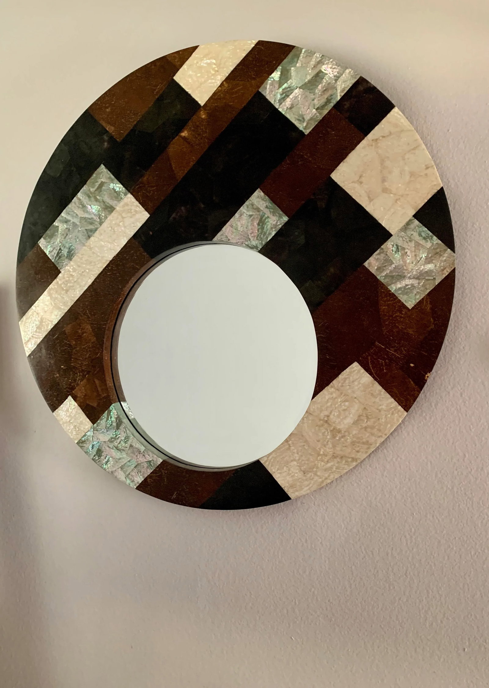 Reduced Modern Stone Round Wall Mirror - Shawna Stoney - 11