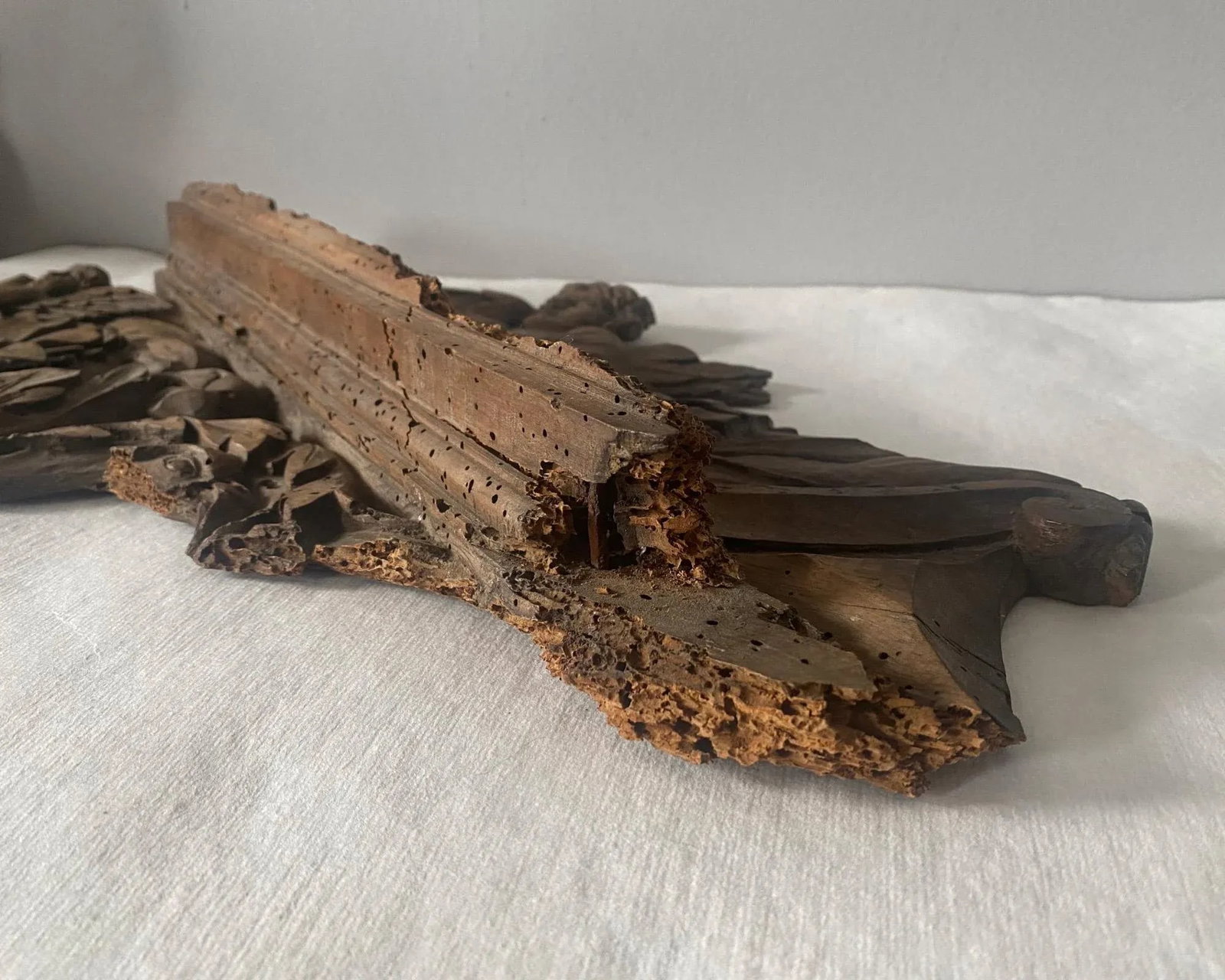 18th Century French Carved Wood Angel and Cherub Architectural Salvage Wall Hanging - 9