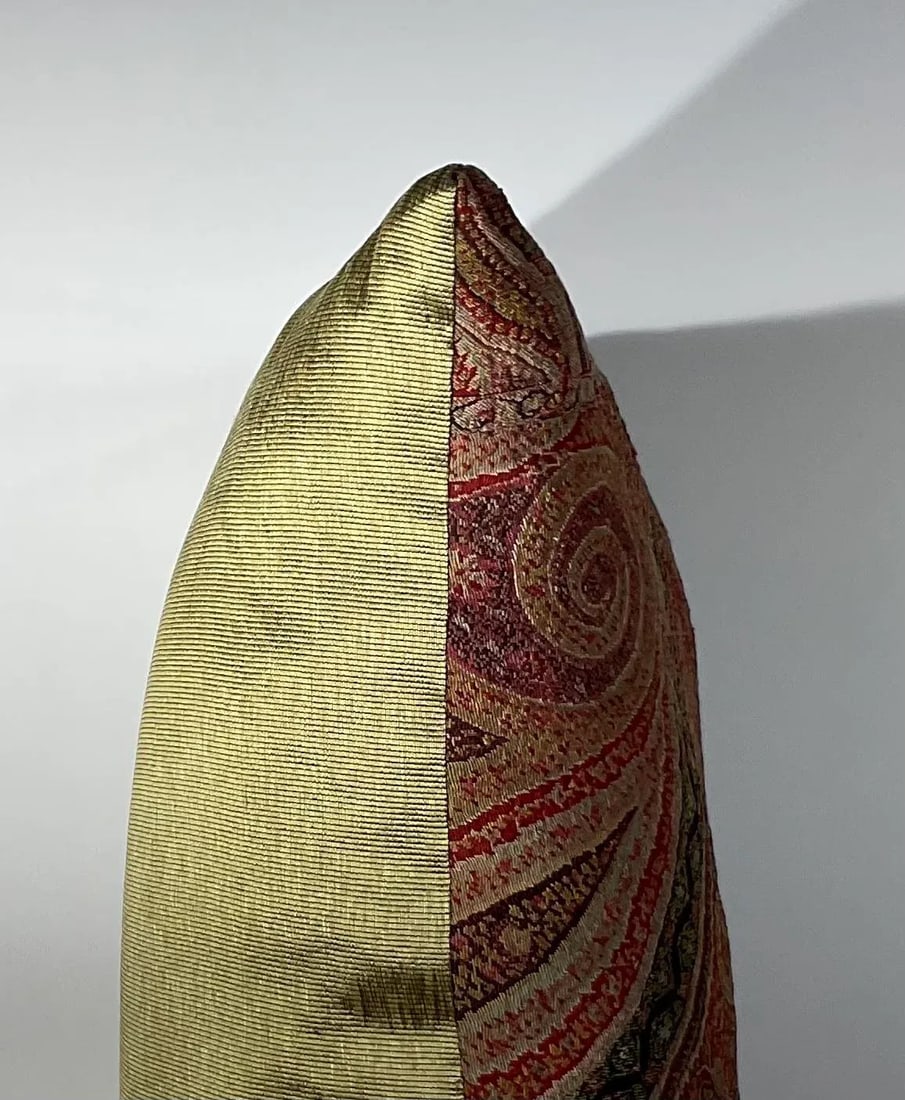 Single Antique Pillow Made From Kashmir Shawl - 5