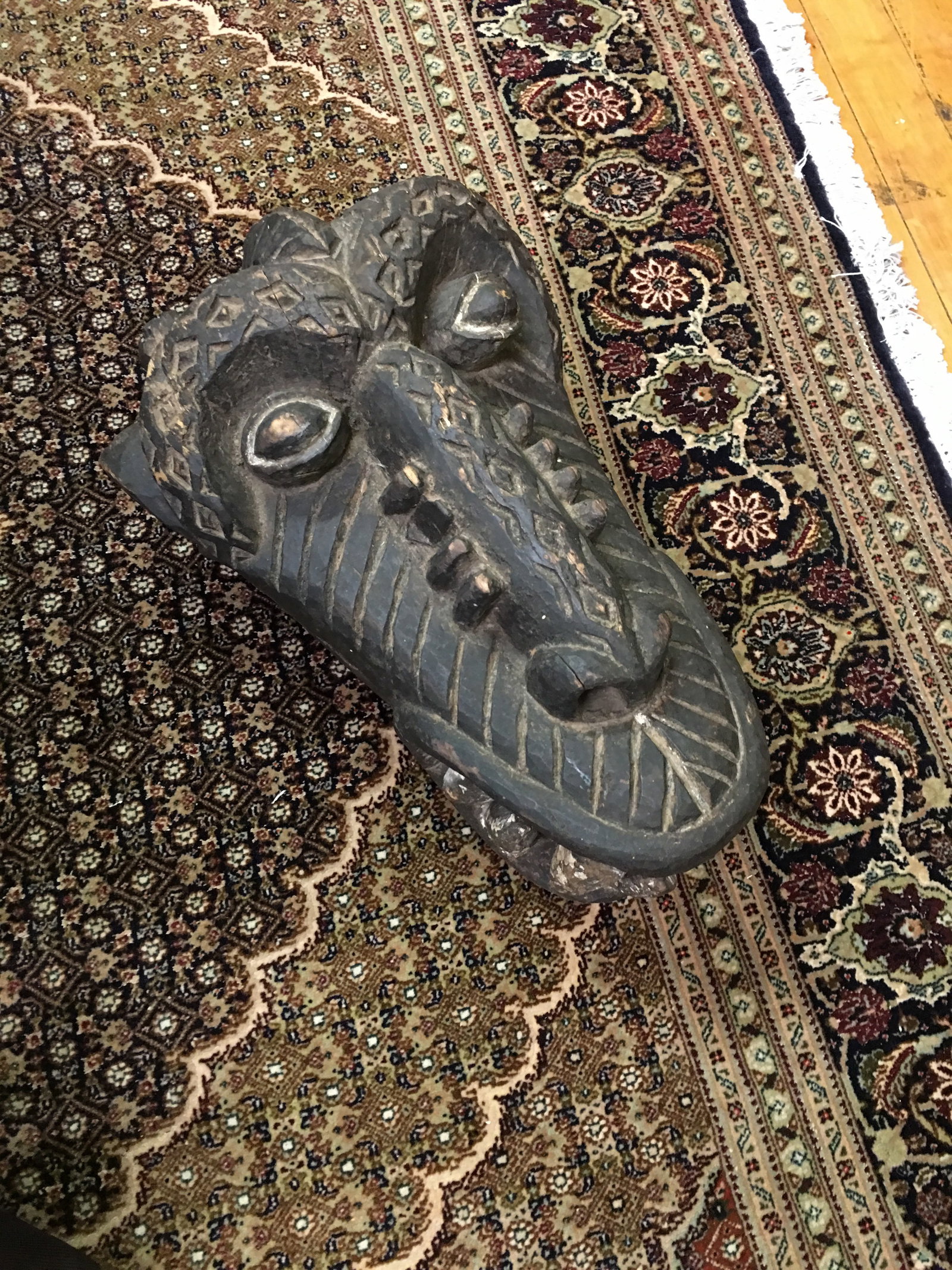 Large Vintage Bamileke West African Carved Mask - 3