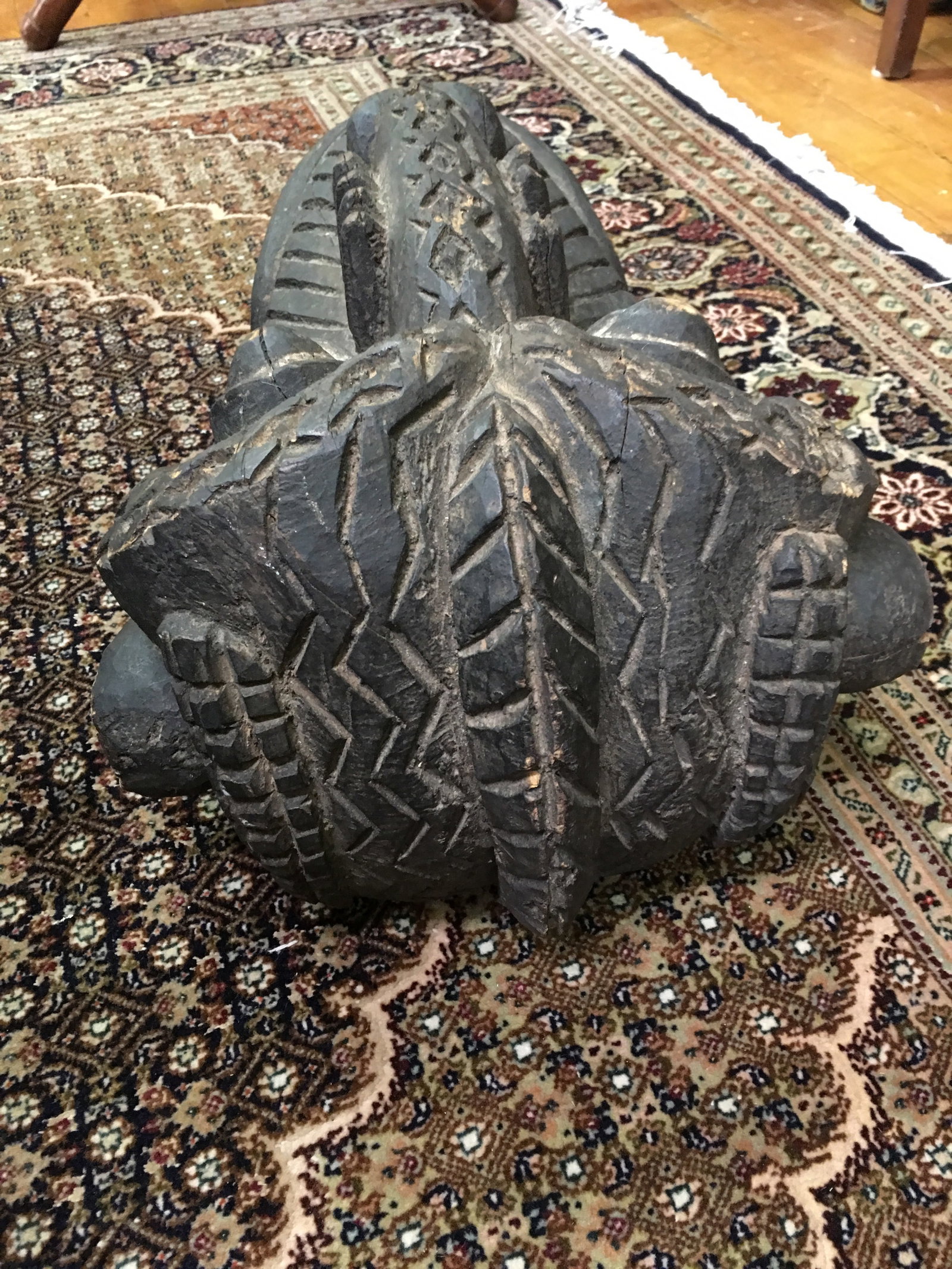 Large Vintage Bamileke West African Carved Mask - 7