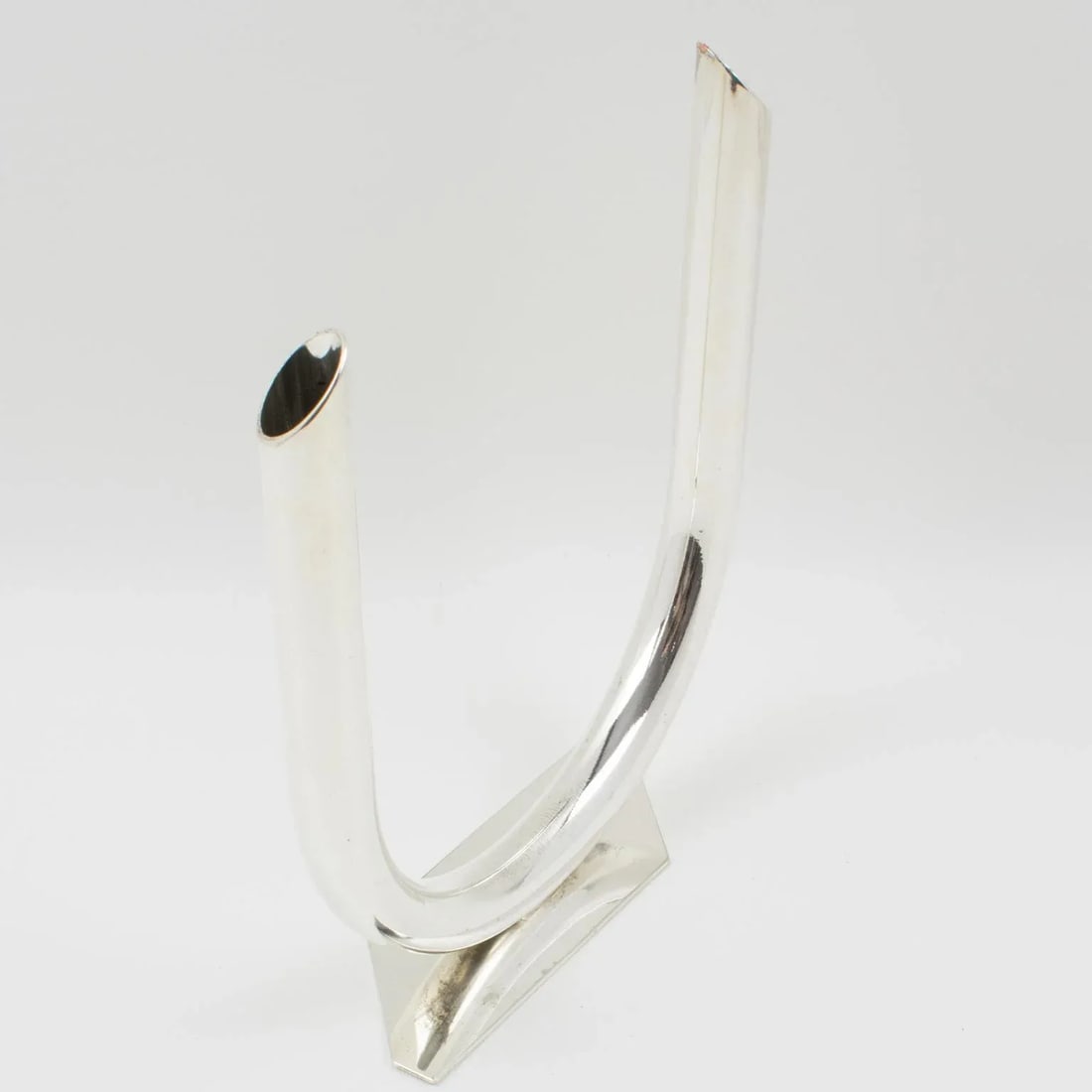 French Silver Plate Modernist Bud Vase - 10