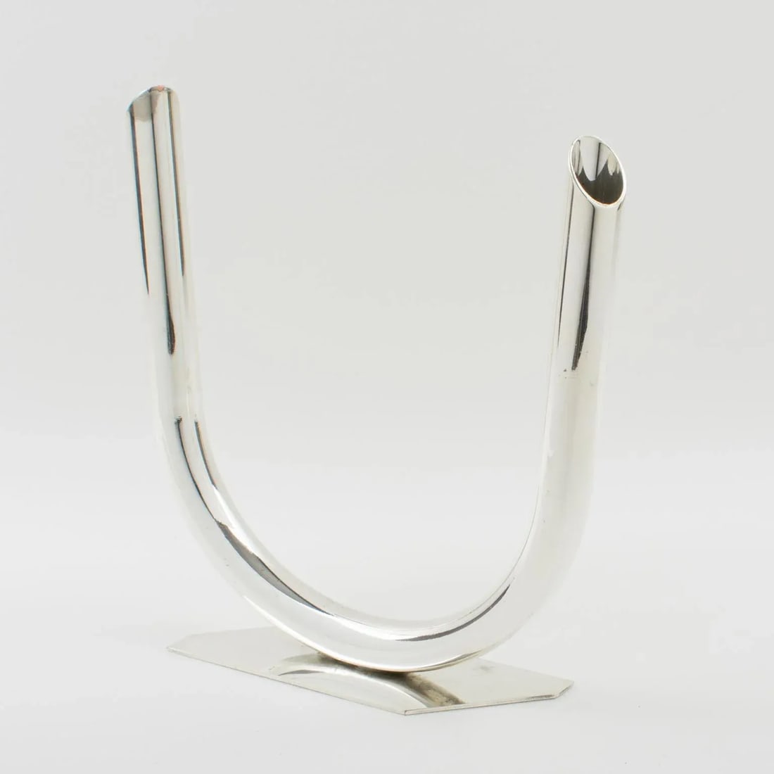 French Silver Plate Modernist Bud Vase - 11