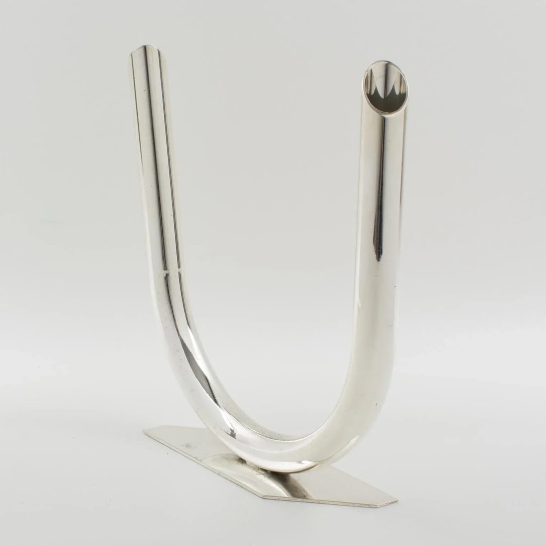 French Silver Plate Modernist Bud Vase - 2