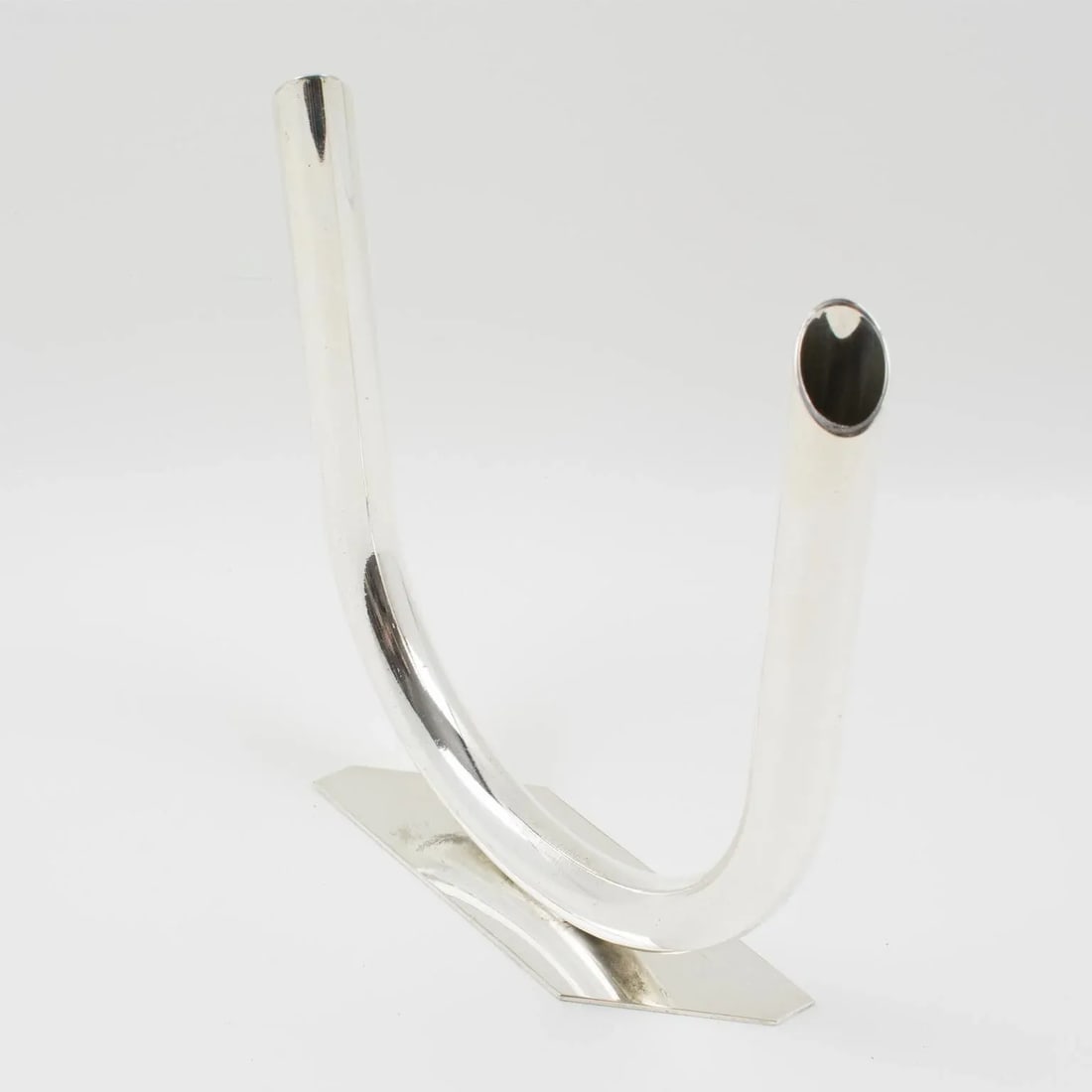 French Silver Plate Modernist Bud Vase - 6