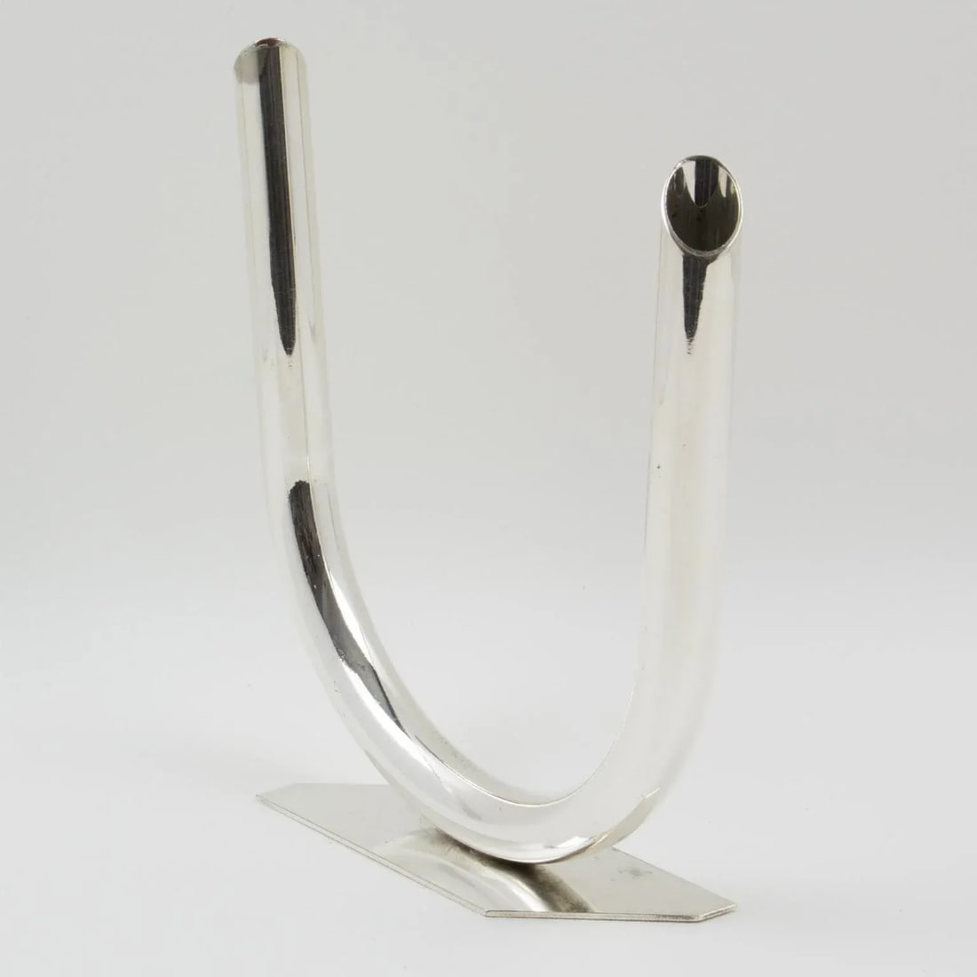 French Silver Plate Modernist Bud Vase - 8