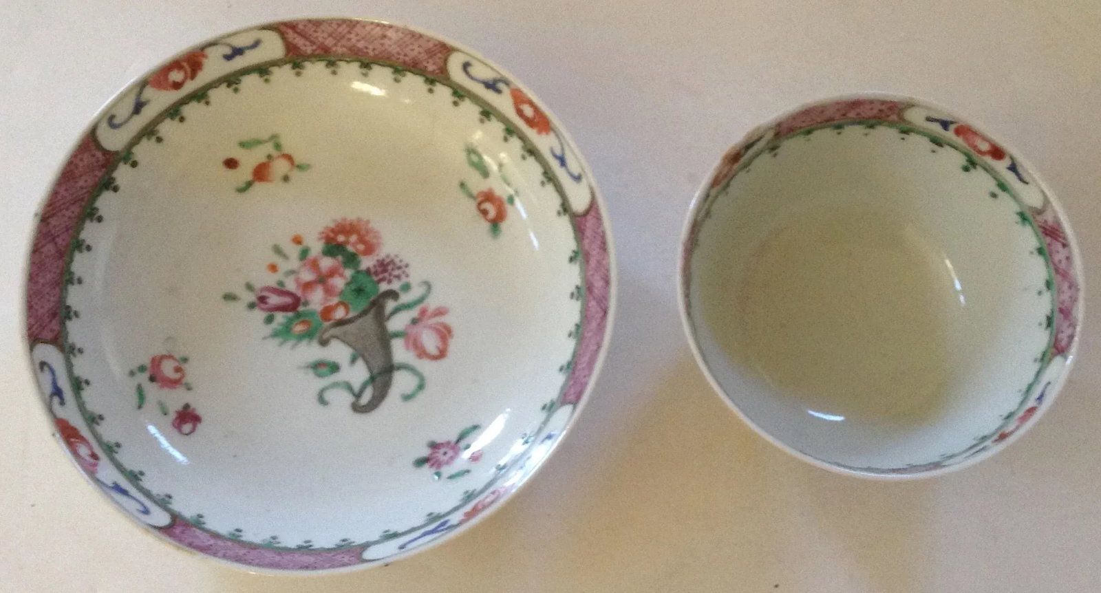 19th Century Chinese Export Tea Cup & Saucer - 3