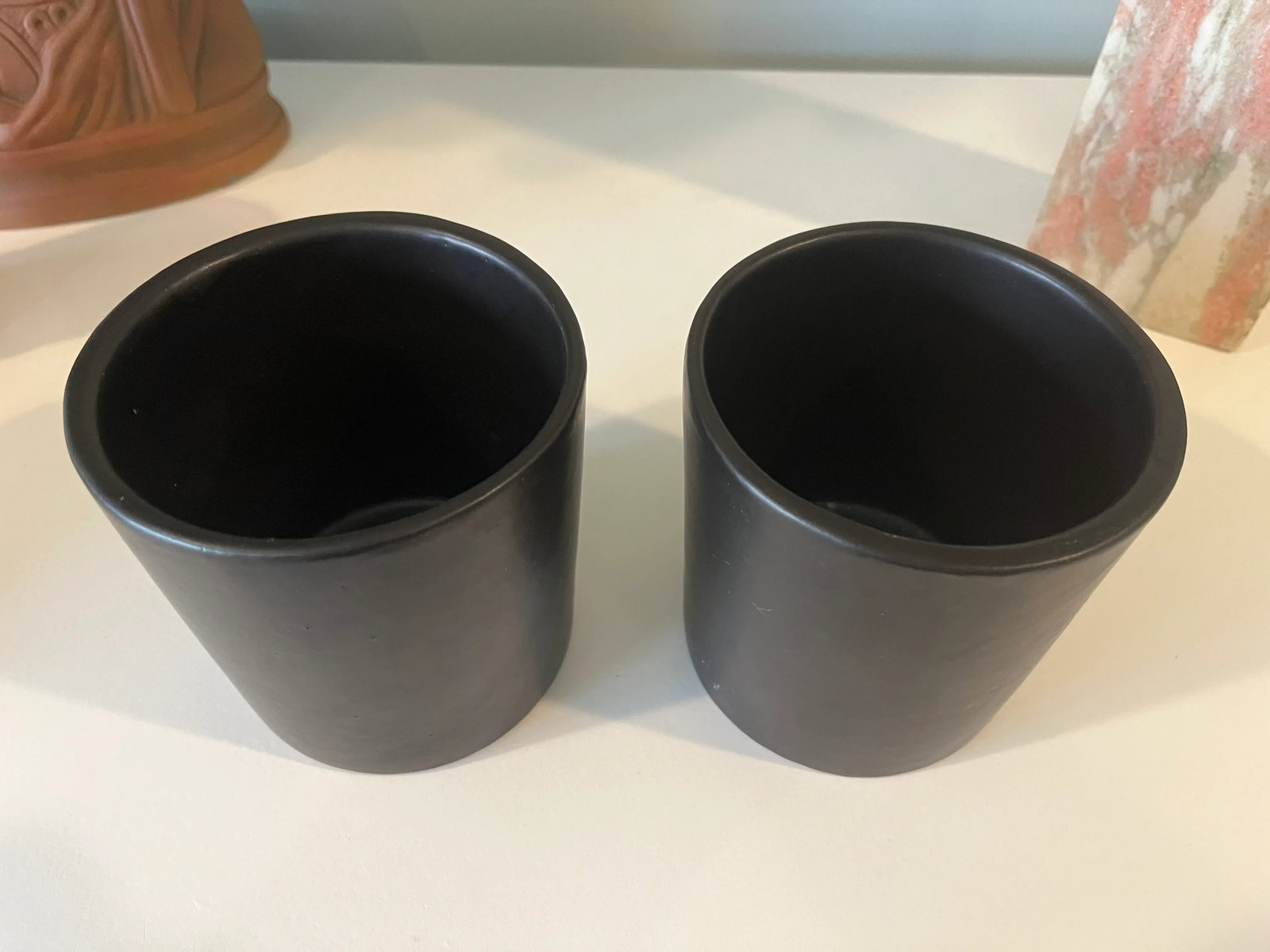 Vintage Mid Century Modern Ceramic Matte Black Architectural Studio Haeger California Pottery Plante - 2