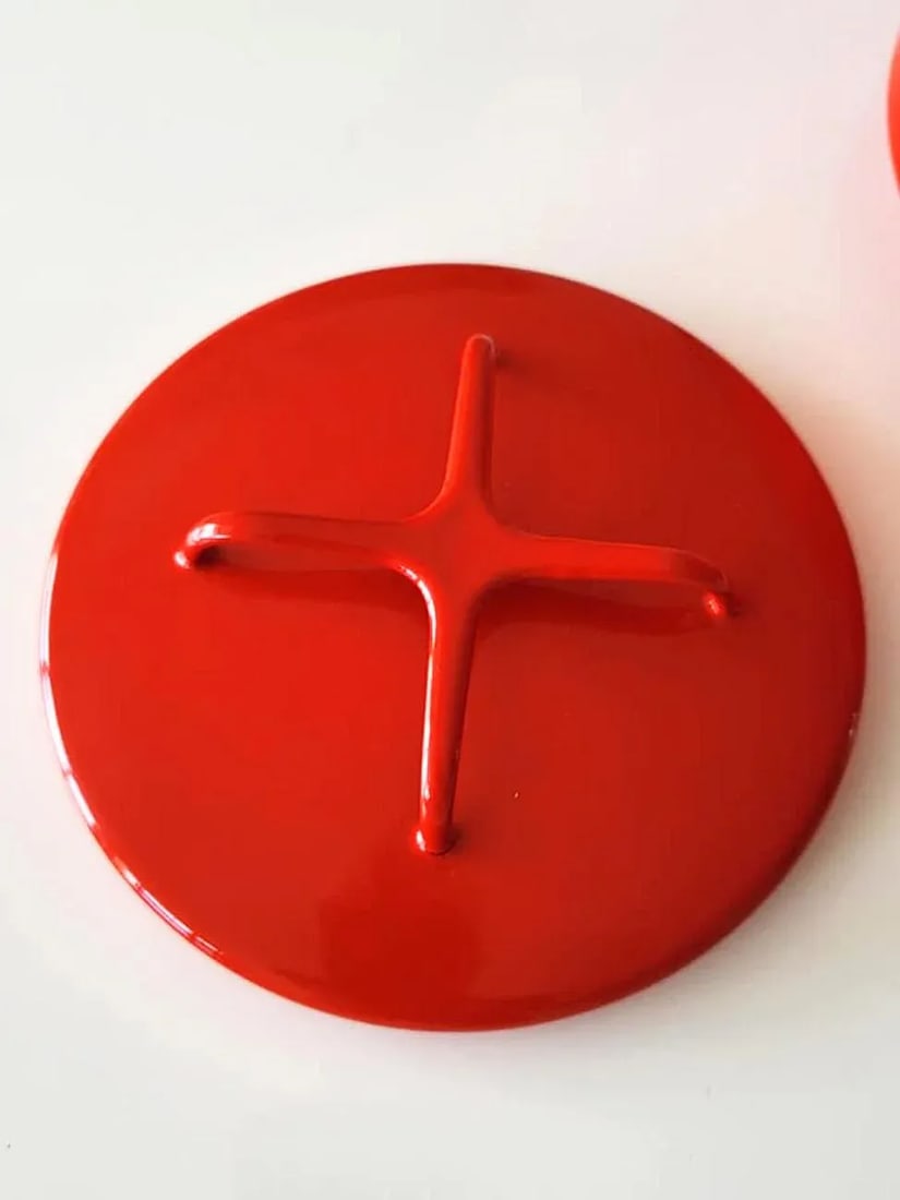 1960s Dansk Kobenstyle Fondue/Sauce Pot With Lid, Red - 7