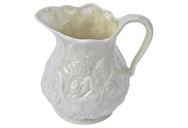 Antique Porcelain Floral Creamer - 2