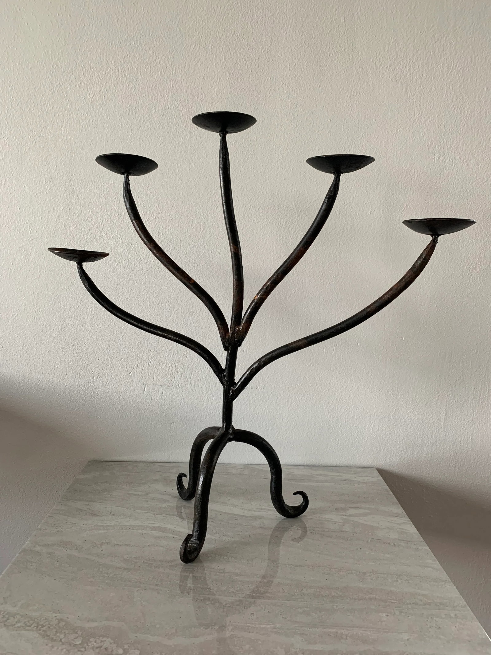 Mid 20th Century Rustic Mexican 5-Candle Candelabra - 2
