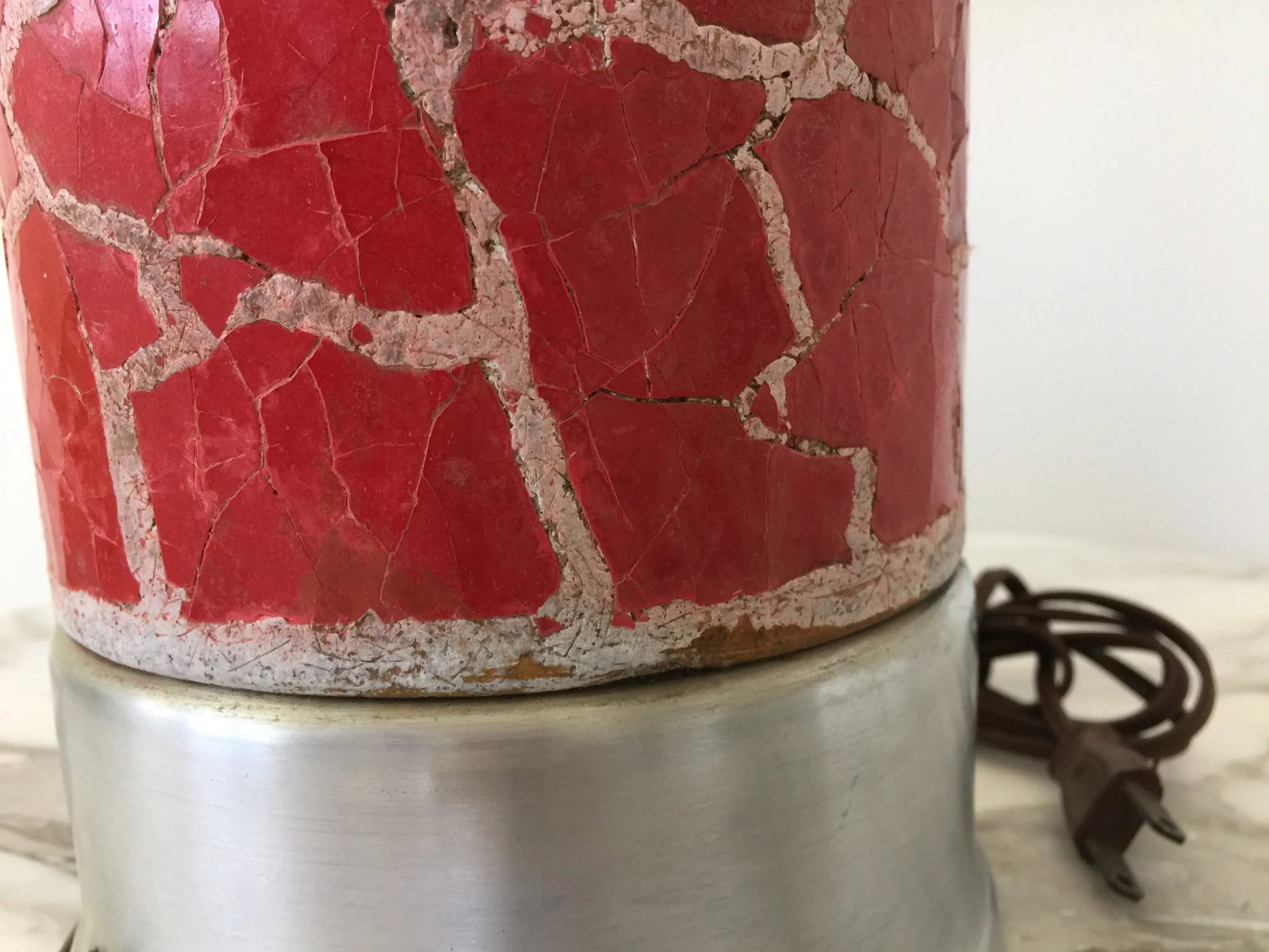 Modern Red Mosaic Tile Table Lamp - 4