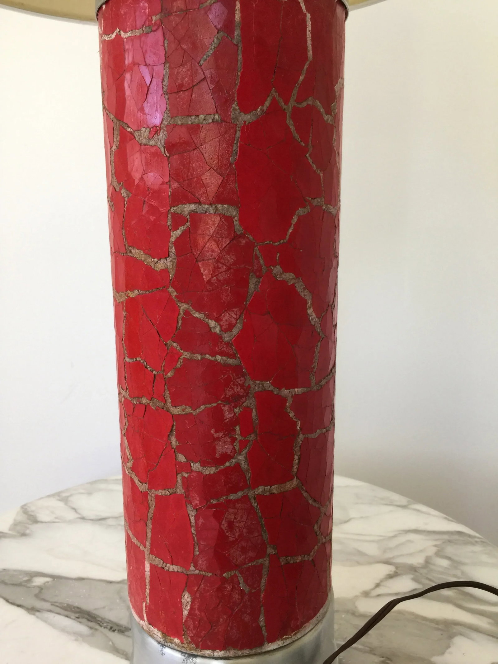 Modern Red Mosaic Tile Table Lamp - 5