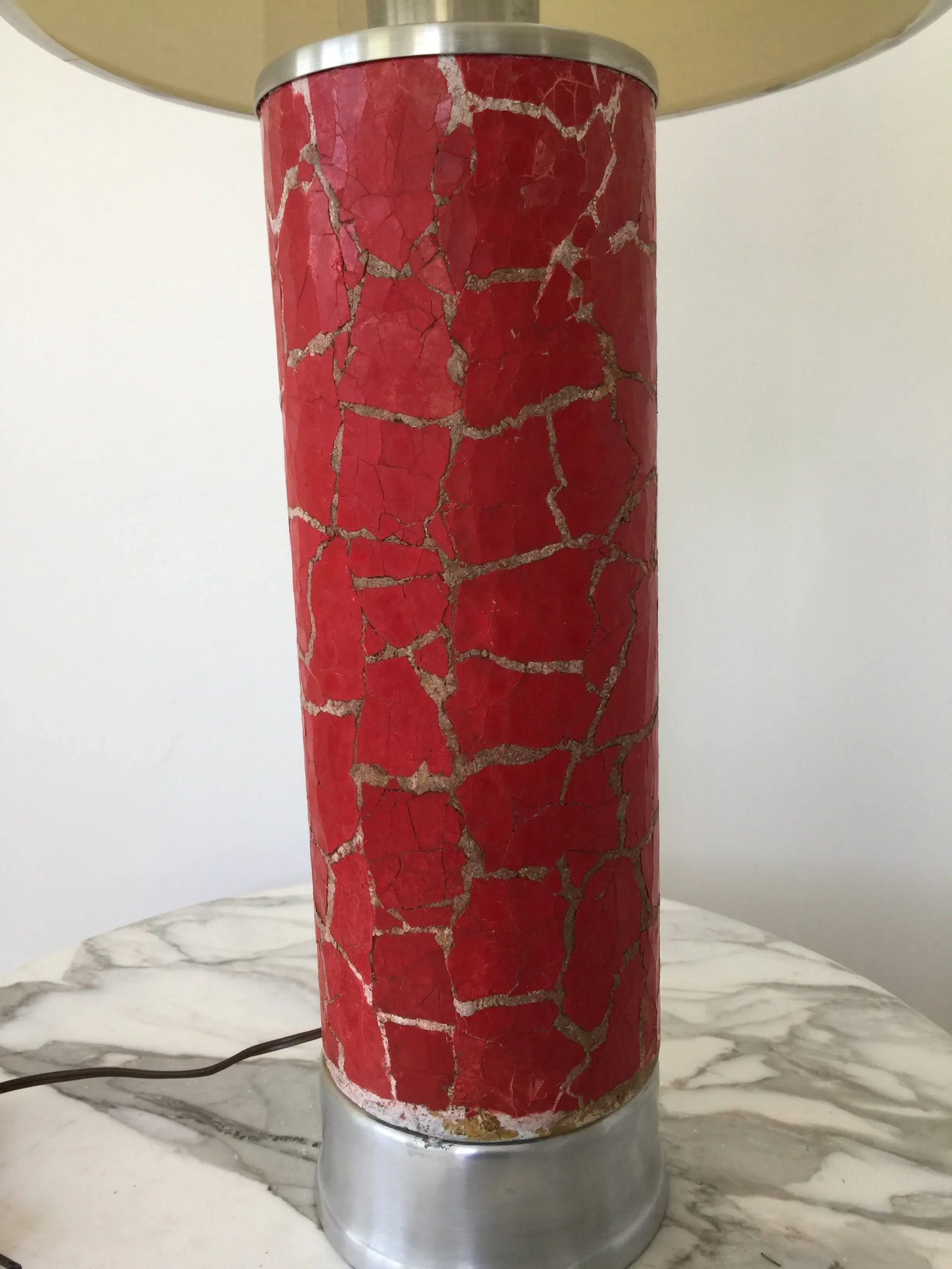 Modern Red Mosaic Tile Table Lamp - 6