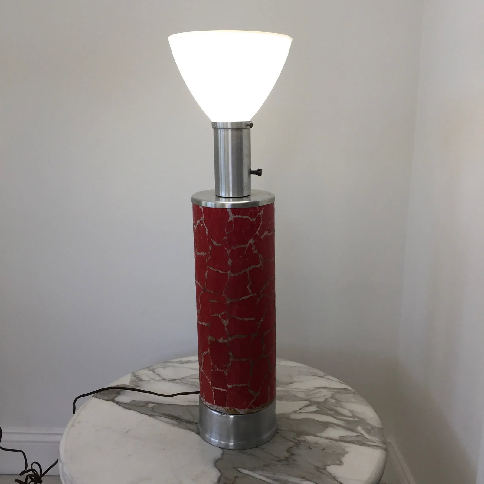 Modern Red Mosaic Tile Table Lamp - 7