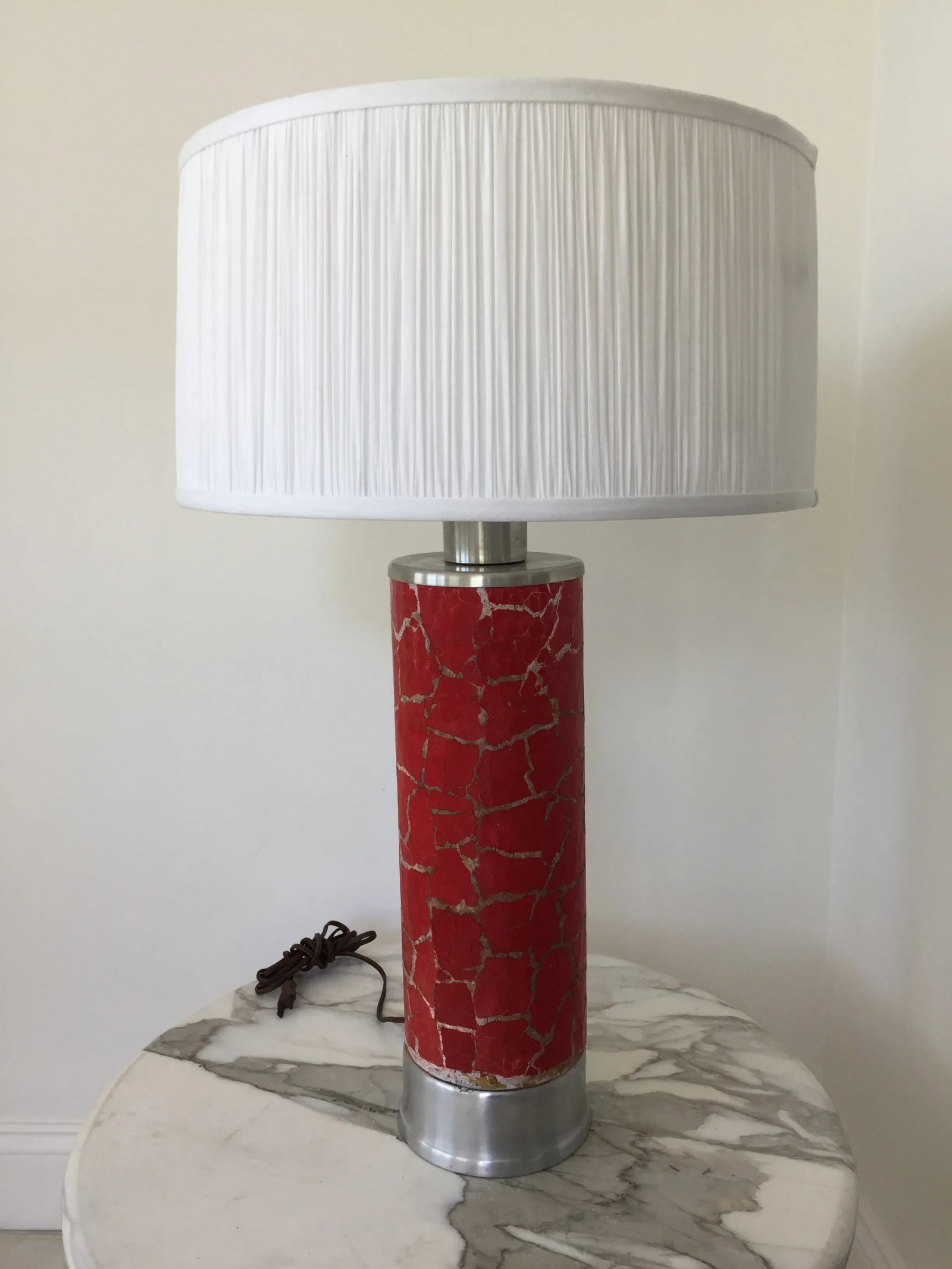 Modern Red Mosaic Tile Table Lamp - 9