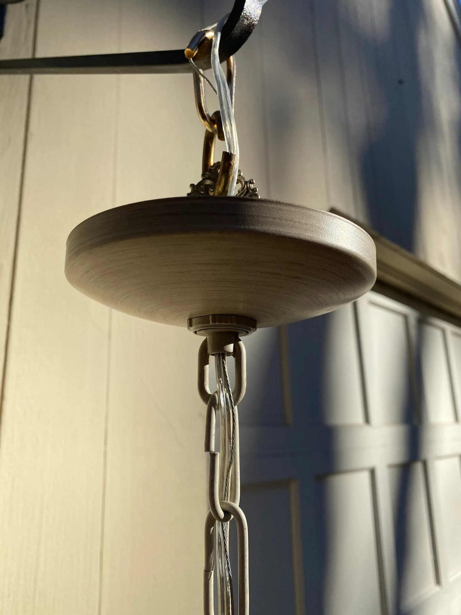 Vintage 1960s Beaded Midcentury Modern Round Hanging Fixture - 5