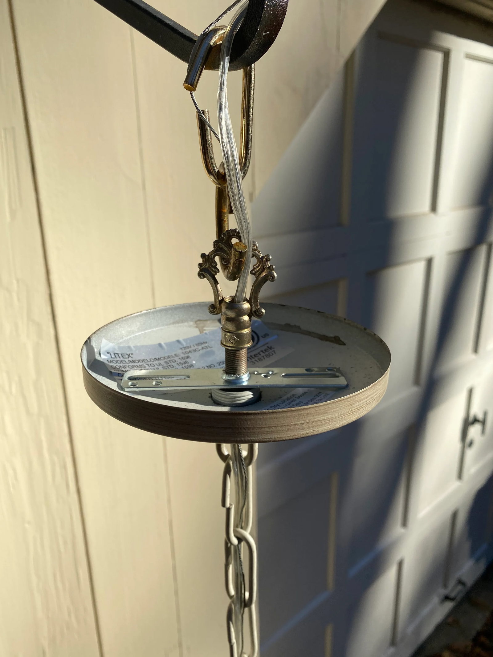 Vintage 1960s Beaded Midcentury Modern Round Hanging Fixture - 9
