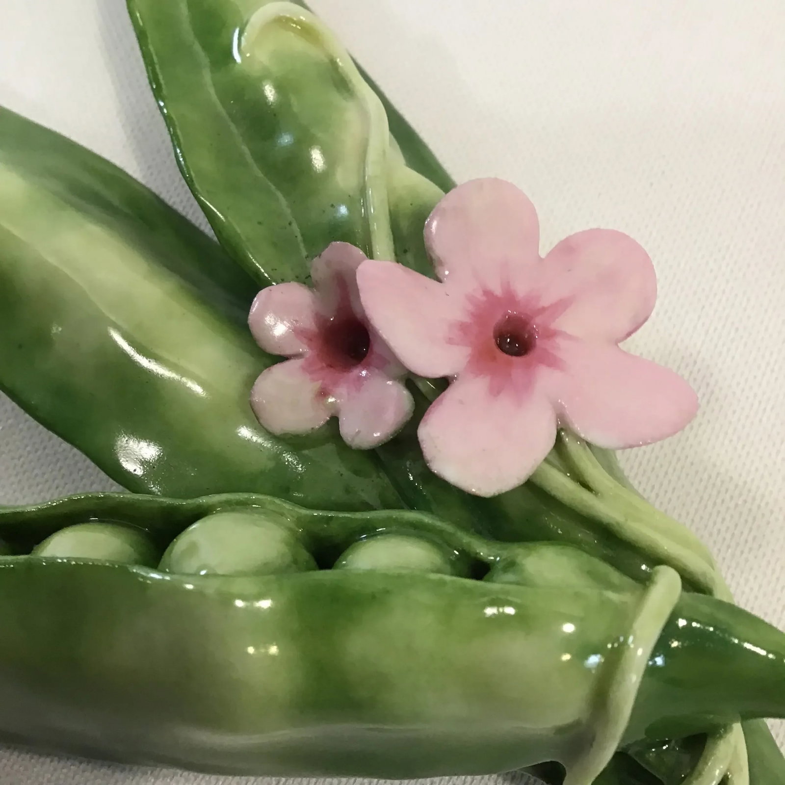 2000's Katherine Houston Hand Sculpted Porcelain Peas - 6