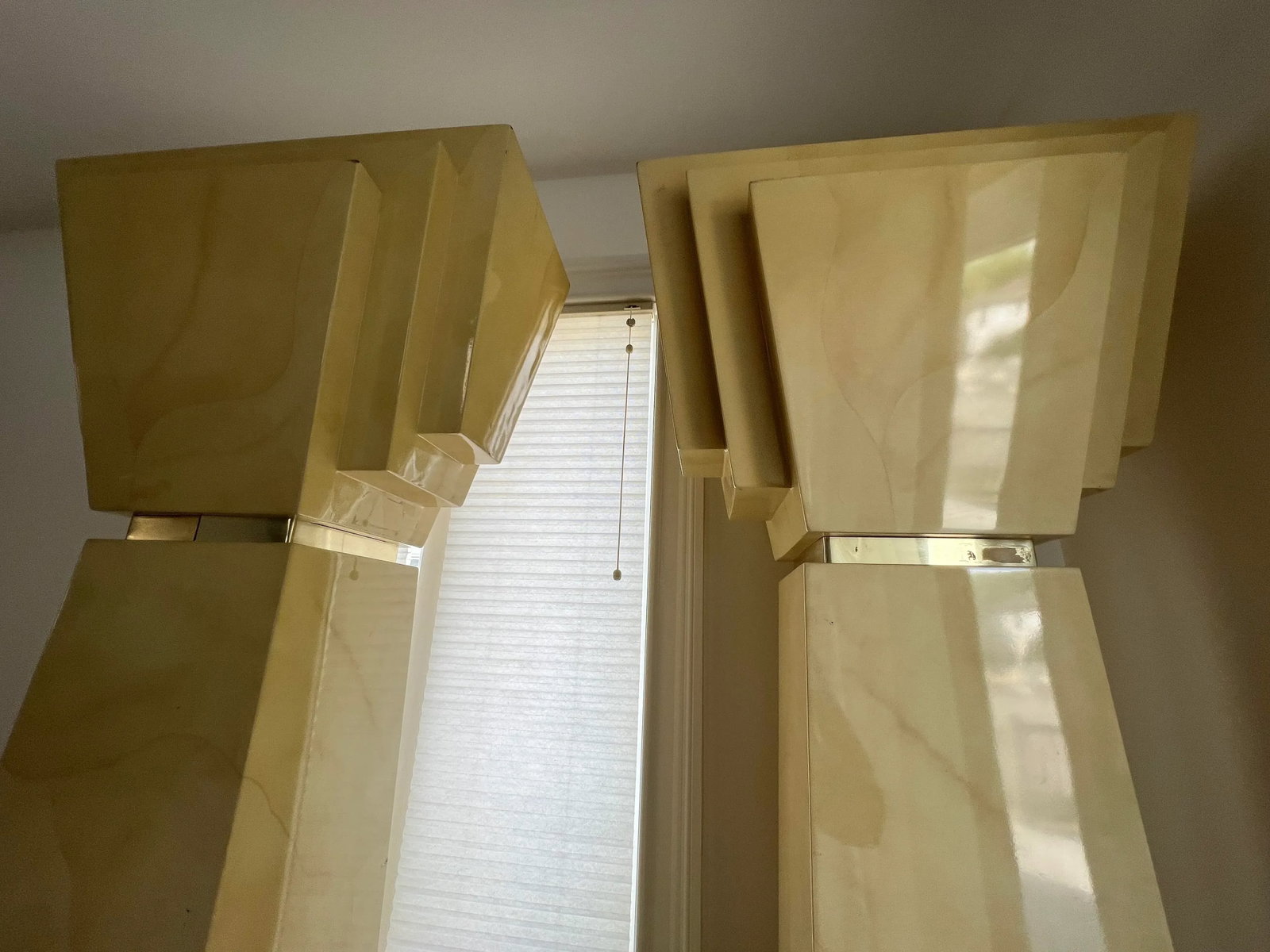 1980s Art Deco Wall Column Floor Lamps Attributed to Karl Springer - a Pair - 4
