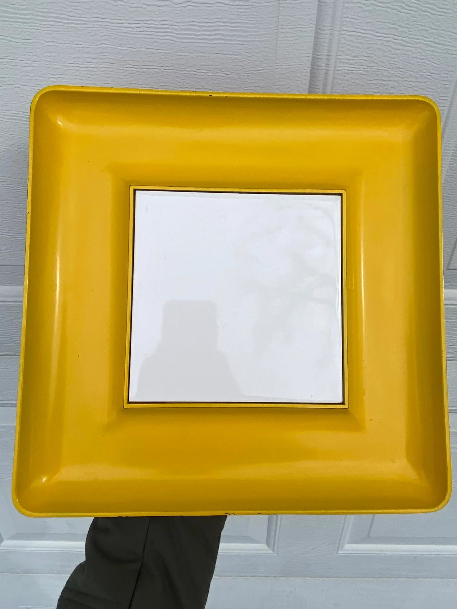 Mid 20th Century Georges Briard Yellow Lacquer Cheese and Cracker Tray - 8