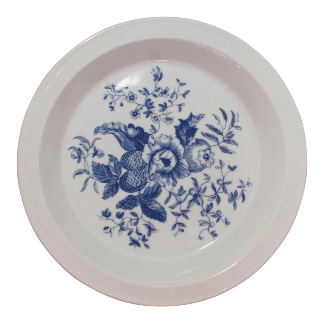 Vintage Royal Worcester White & Blue Porcelain Baking Dish Floral Rhapsody Pattern: Vintage Royal Worcester Rhapsody Pattern Porcelain Blue Floral Pie Quiche Baking Dish This is a lovely fine porcelain dish that was made by Royal Worcester in 1975. It is the delicate Rhapsody blue