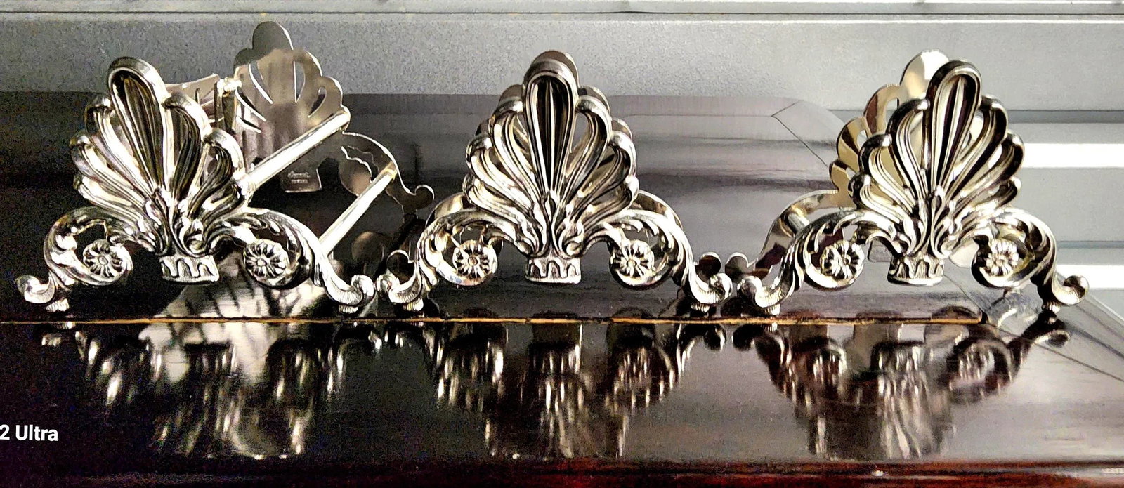 Vintage Leonard Italian Fine Silver Plate Napkin Holders - Set of 3 - 13