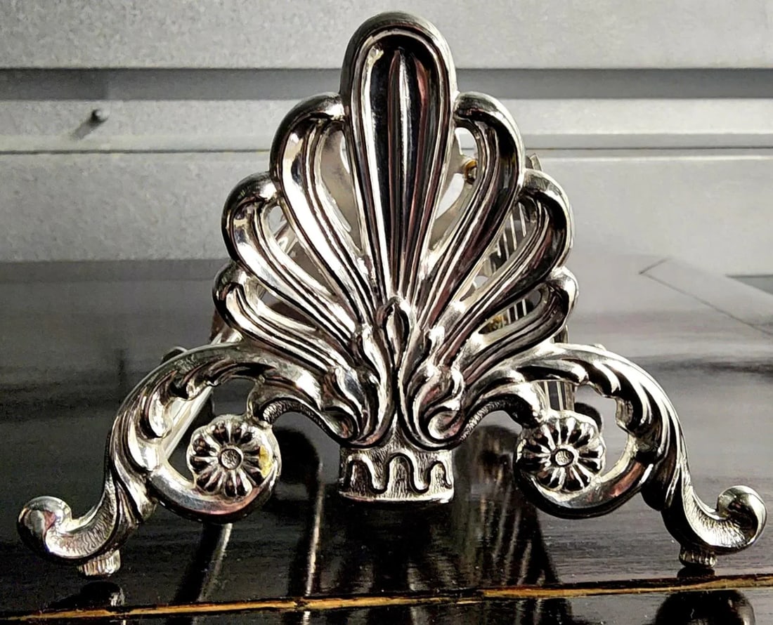 Vintage Leonard Italian Fine Silver Plate Napkin Holders - Set of 3 - 3