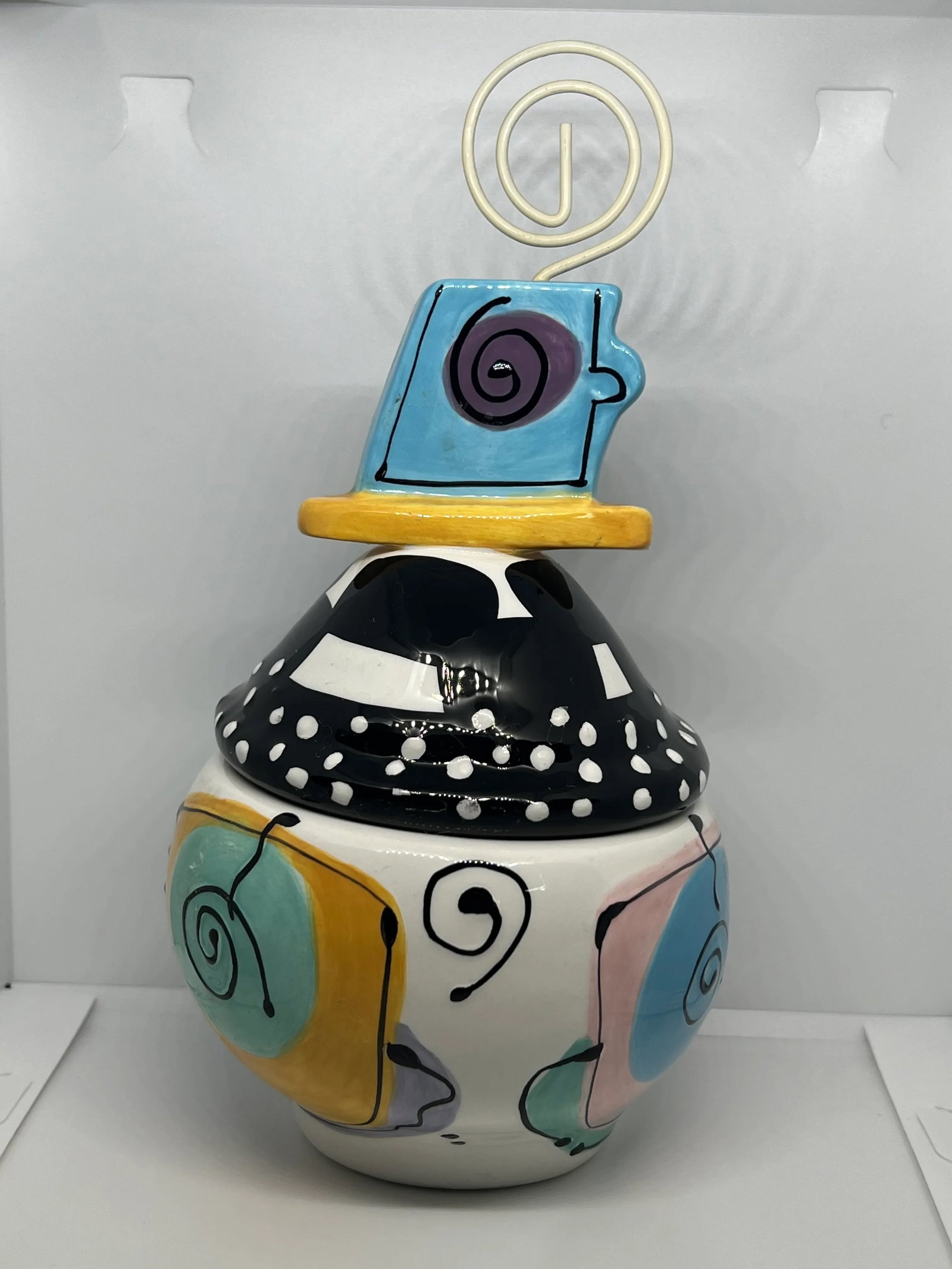 Vintage Handcrafted With Love, Joanne Created by Joanne Delomba for Lotus Ceramic Sugar Jar - 2