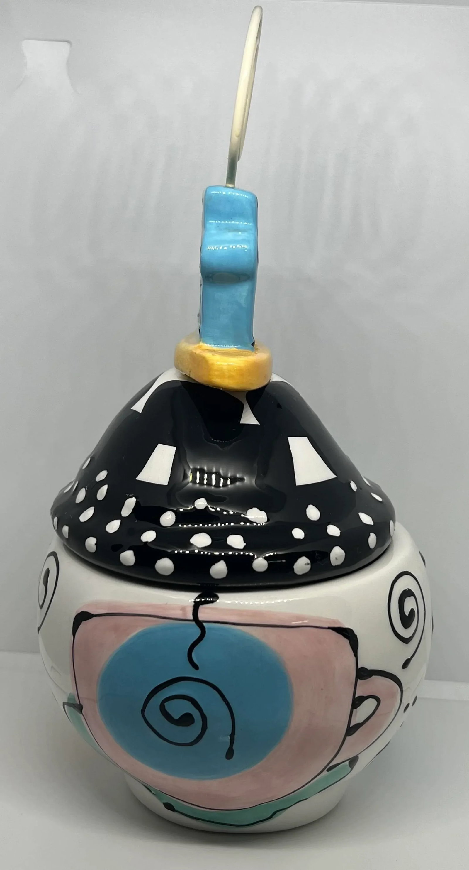 Vintage Handcrafted With Love, Joanne Created by Joanne Delomba for Lotus Ceramic Sugar Jar - 3