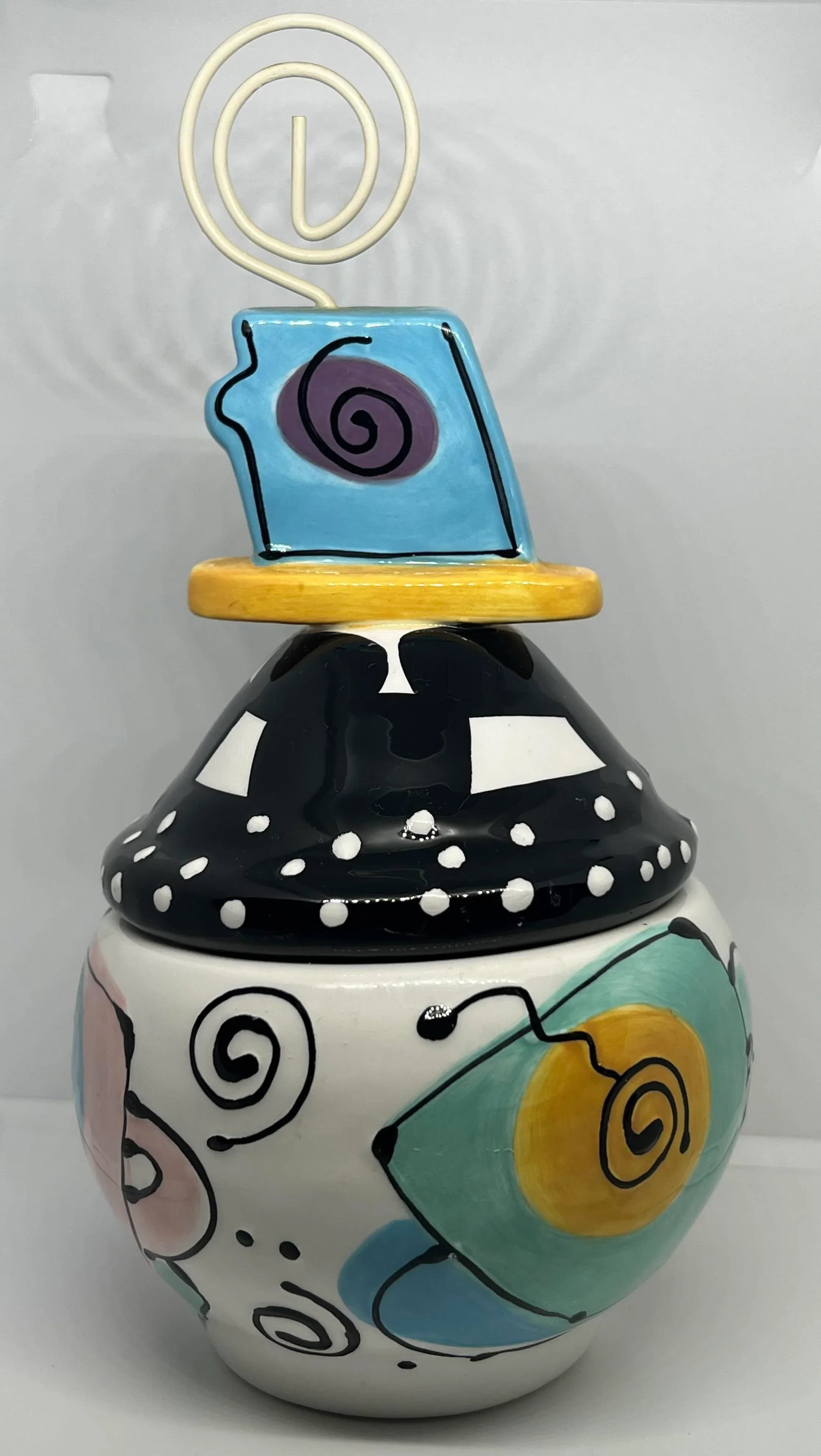 Vintage Handcrafted With Love, Joanne Created by Joanne Delomba for Lotus Ceramic Sugar Jar - 4