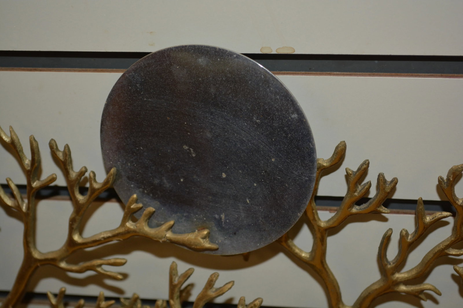 1960s Bijan Jere Style Brass Bonsai Sun Tree of Life Wall Hanging Sculpture With Horse & Moon - Sign - 4