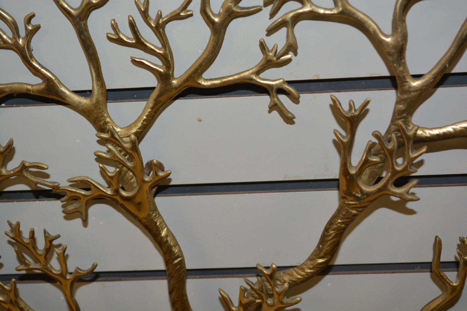 1960s Bijan Jere Style Brass Bonsai Sun Tree of Life Wall Hanging Sculpture With Horse & Moon - Sign - 5