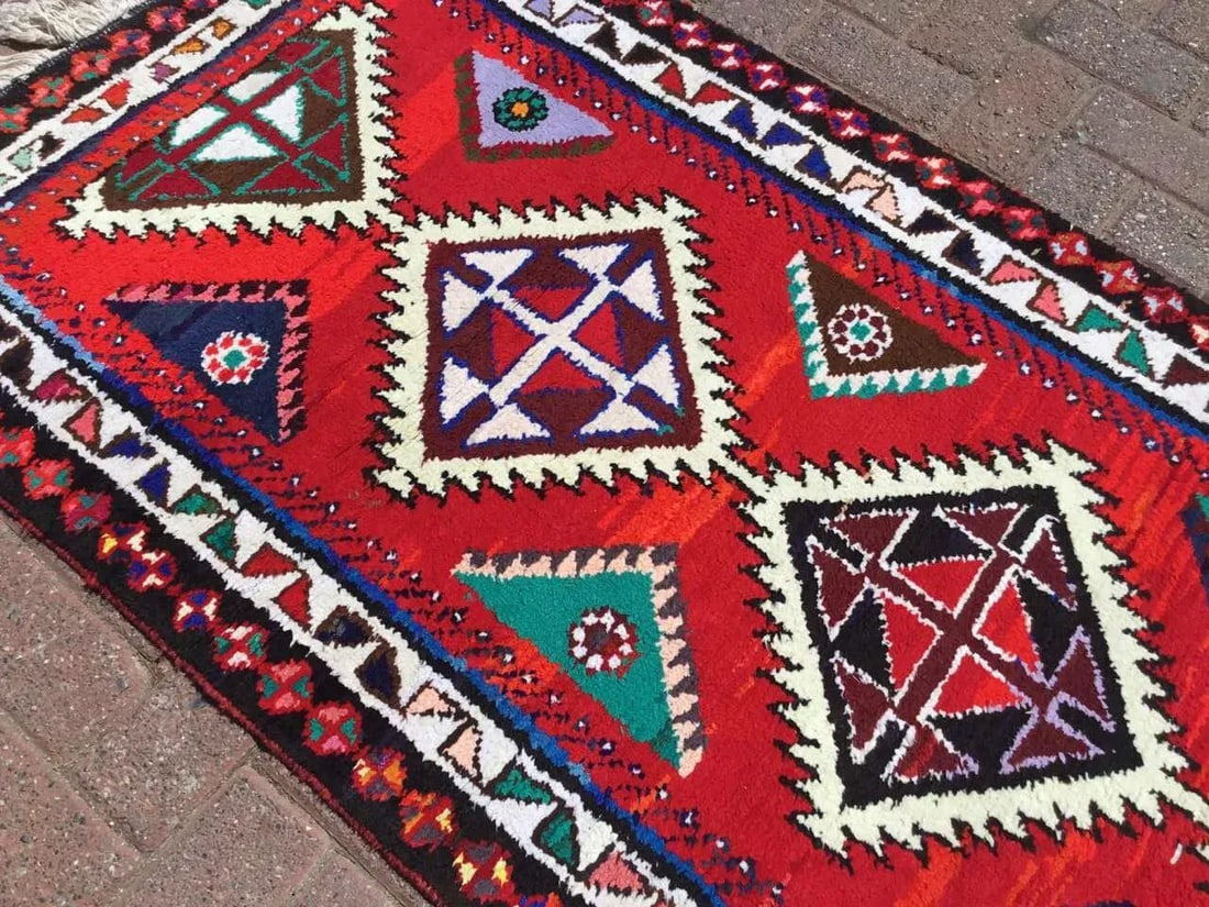 Red Anatolin Runner Rug - 146" X 35" - 3