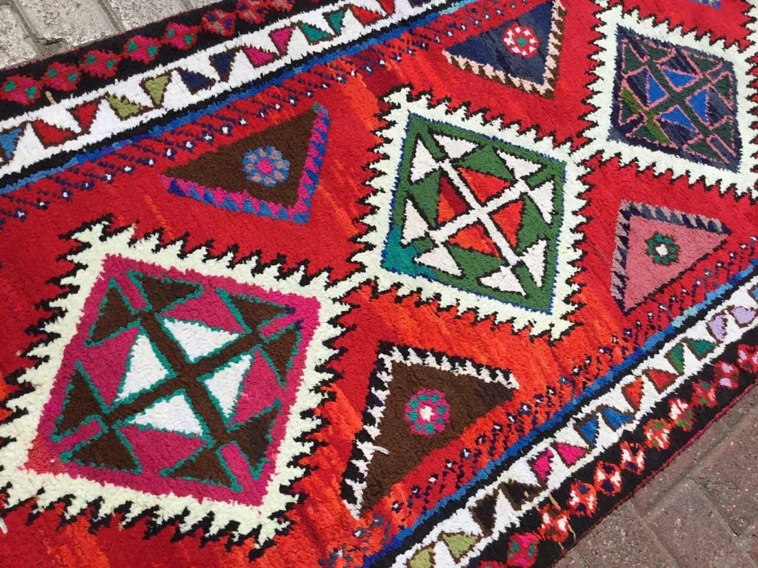 Red Anatolin Runner Rug - 146" X 35" - 4