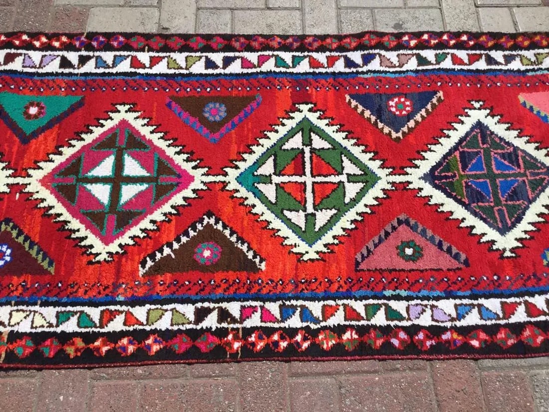 Red Anatolin Runner Rug - 146" X 35" - 5
