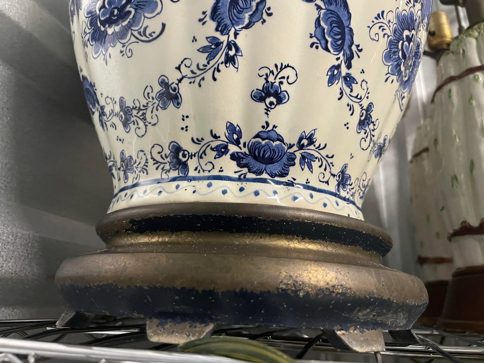 Large Delft Ginger Jar Lamp - 12