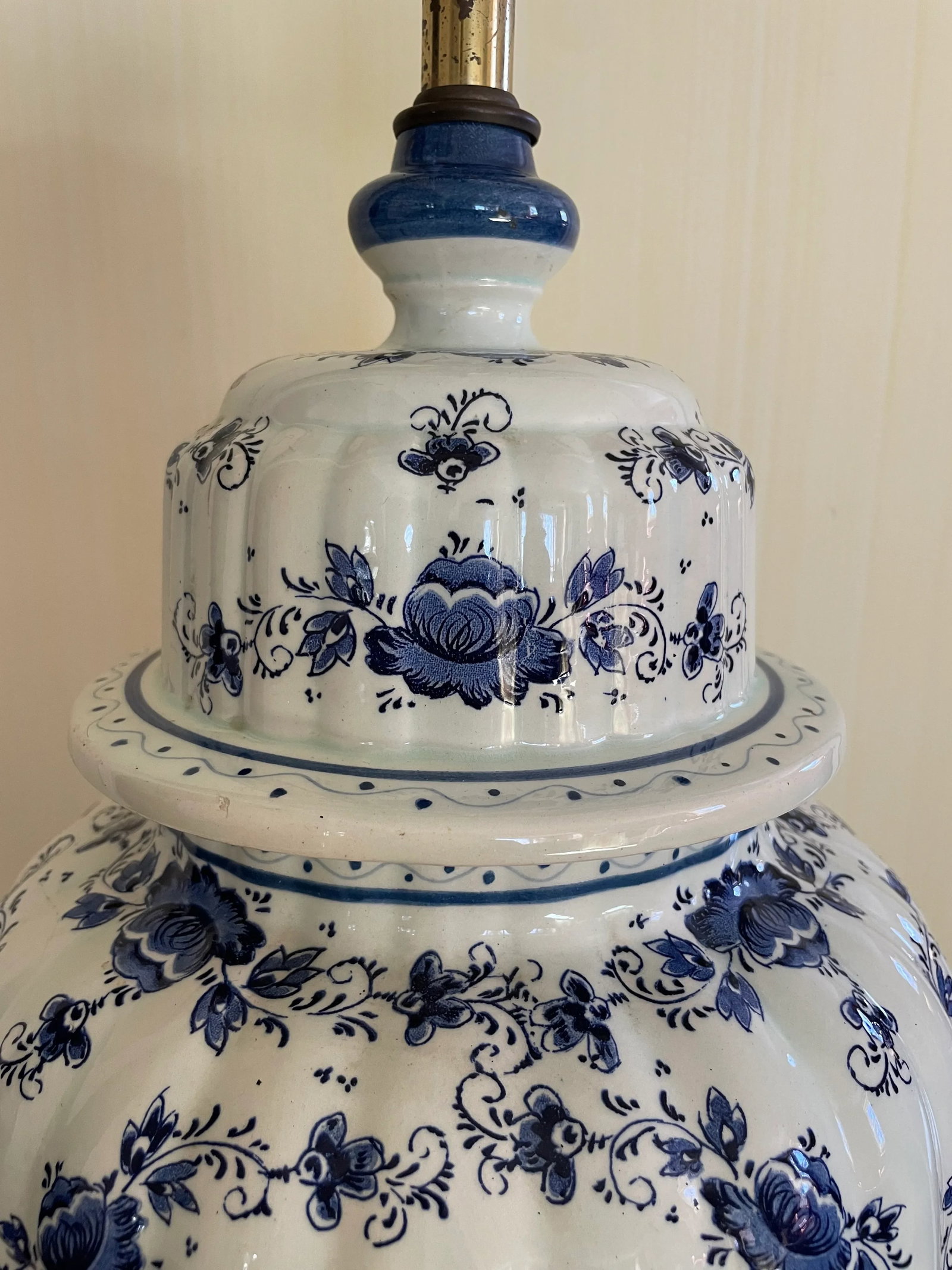 Large Delft Ginger Jar Lamp - 4