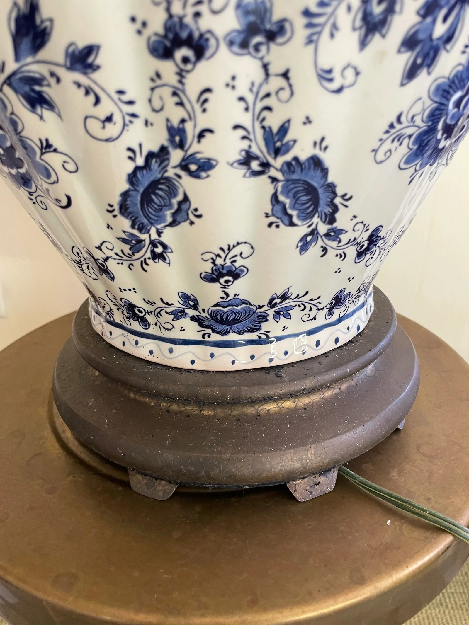 Large Delft Ginger Jar Lamp - 5