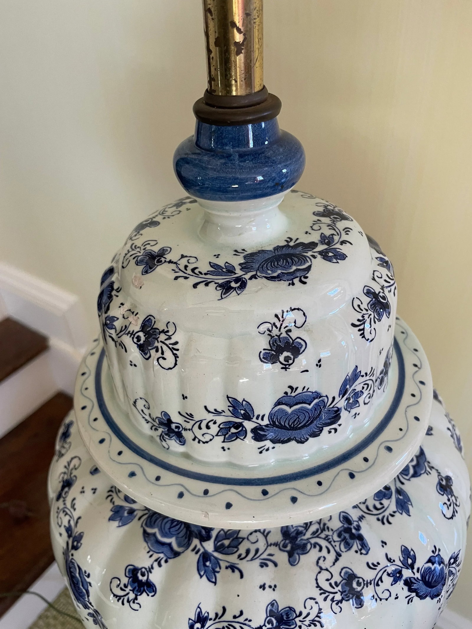Large Delft Ginger Jar Lamp - 6