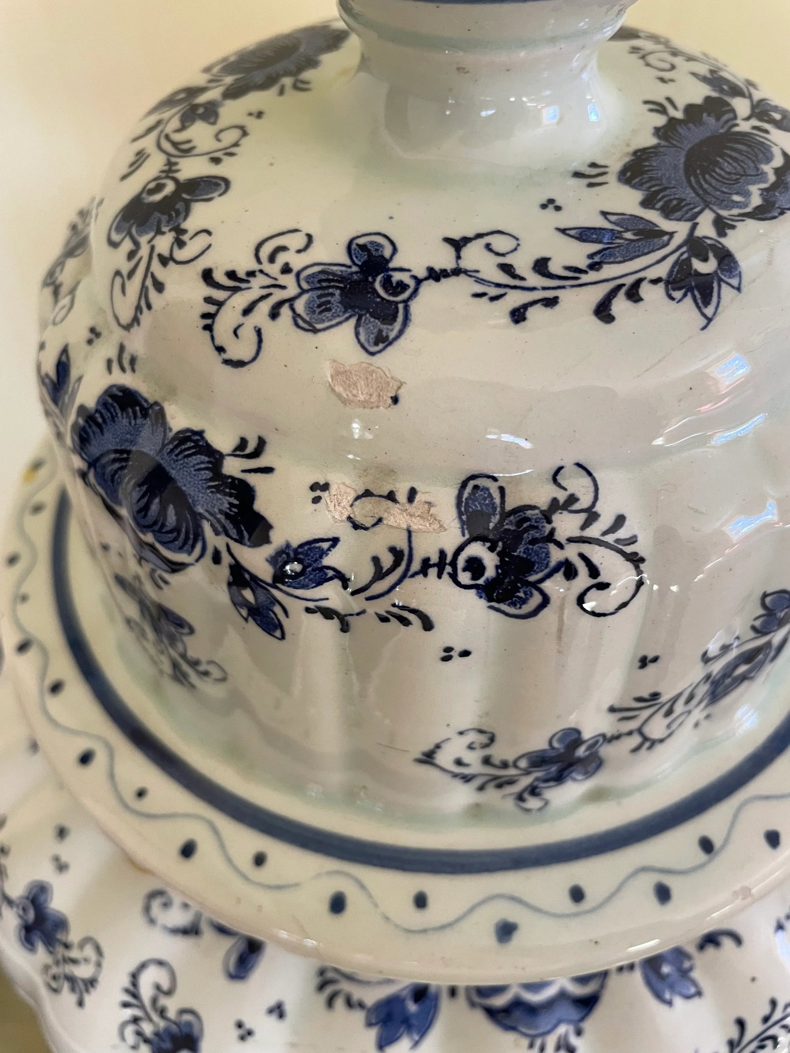 Large Delft Ginger Jar Lamp - 9