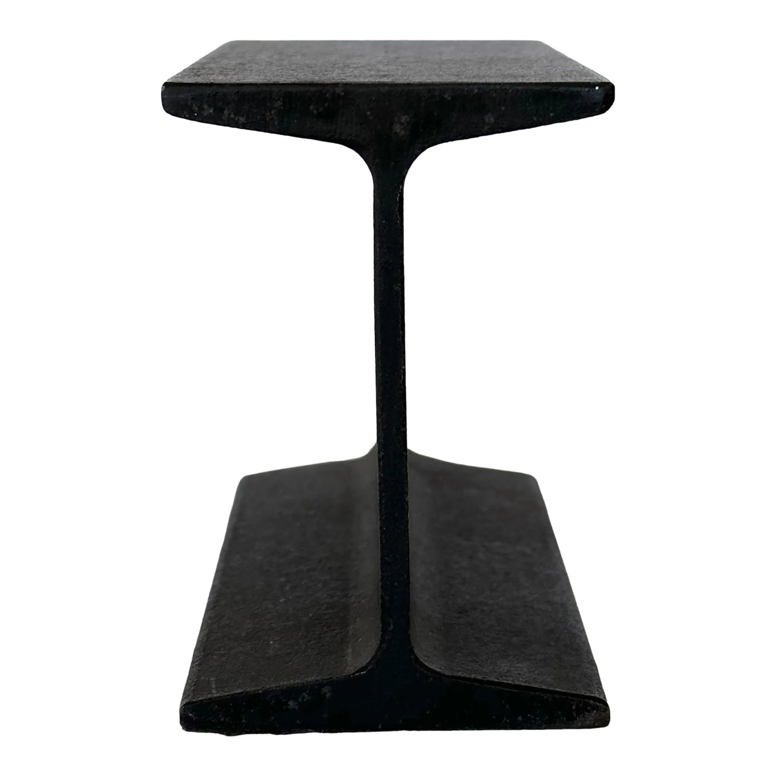 Vintage Cast Iron I-Beam Paperweight Bookend Sculpture: Solid vintage black iron I-Beam sculpture has a nice warm patina, that is substantial enough to use as a paperweight on your desk, or as a bookend in your library, or simply as a sculptural display